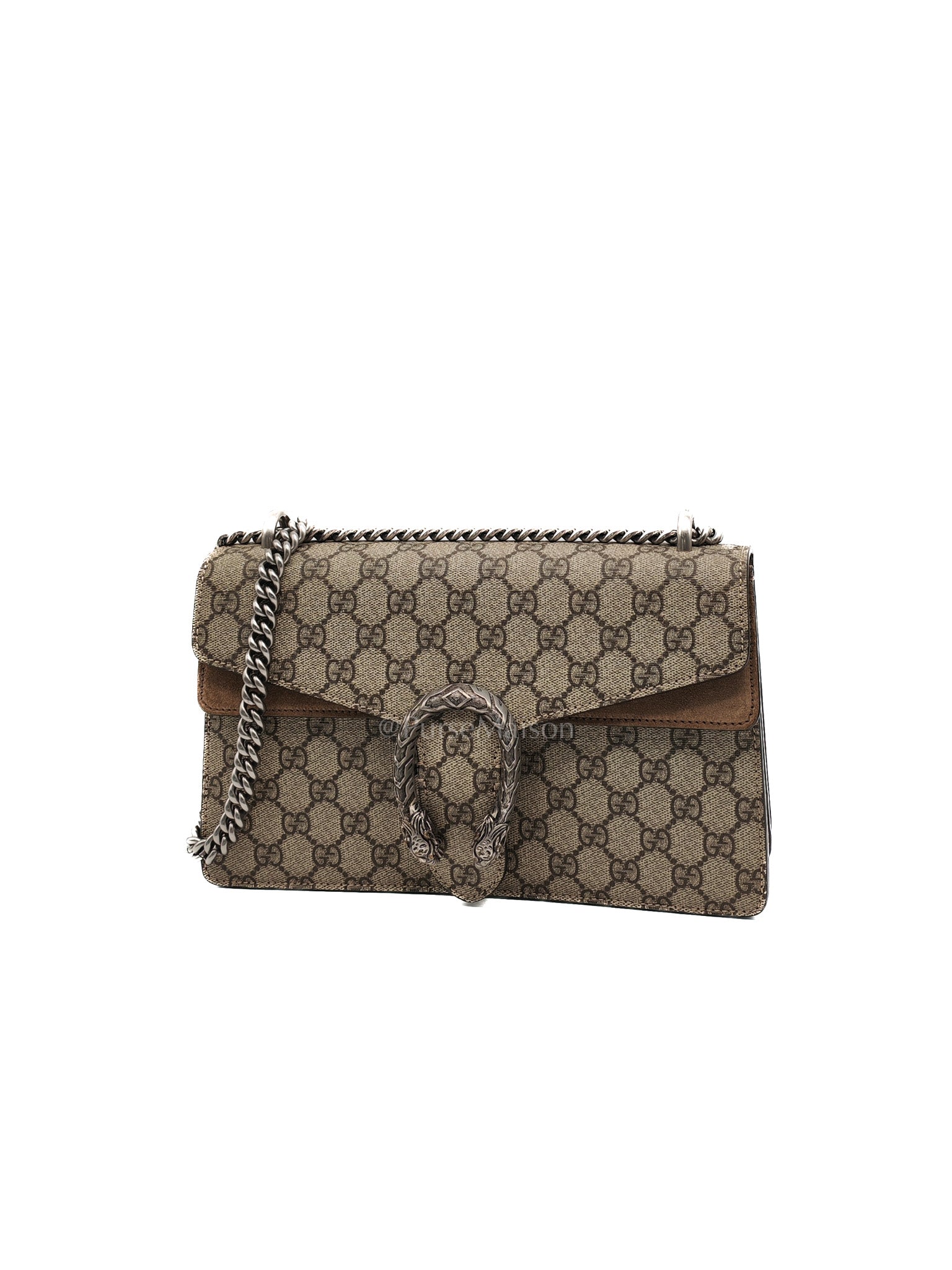 Dionysus Shoulder Bag in GG Supreme Canvas and Ruthenium Hardware | Purse Maison Luxury Bags Shop