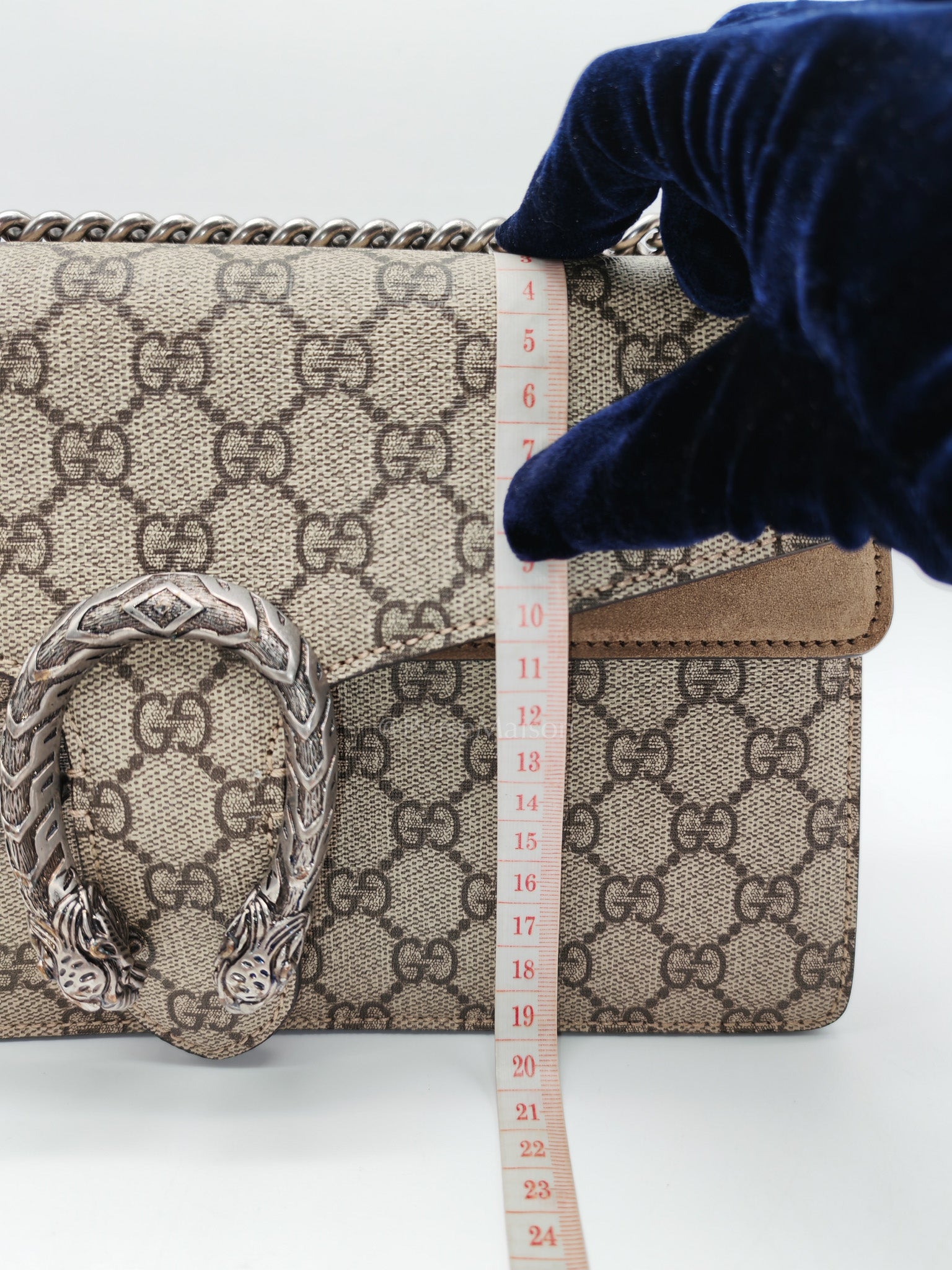 Dionysus Shoulder Bag in GG Supreme Canvas and Ruthenium Hardware | Purse Maison Luxury Bags Shop
