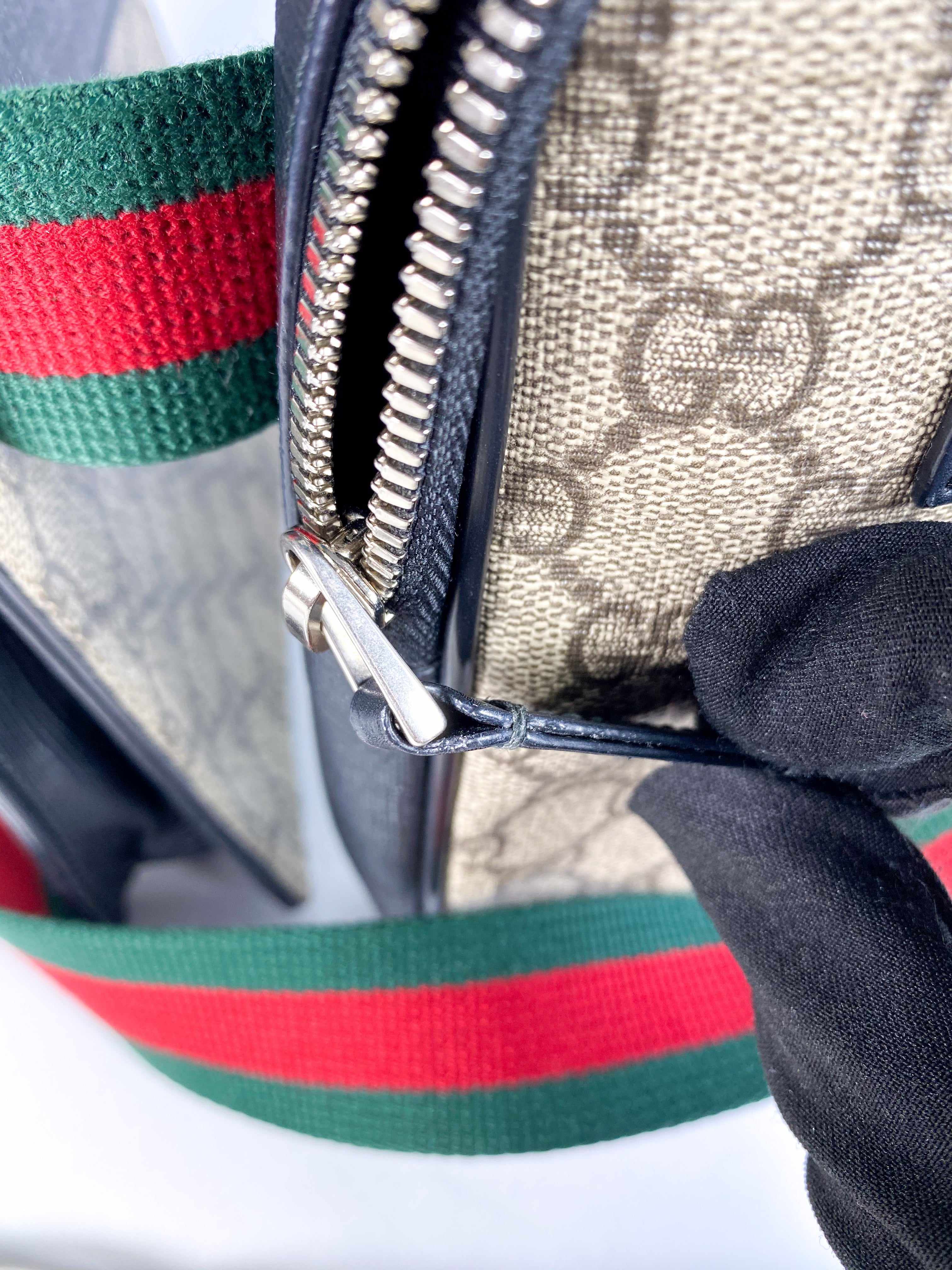 Gucci Double Web Belt Bag GG Supreme Canvas for Men