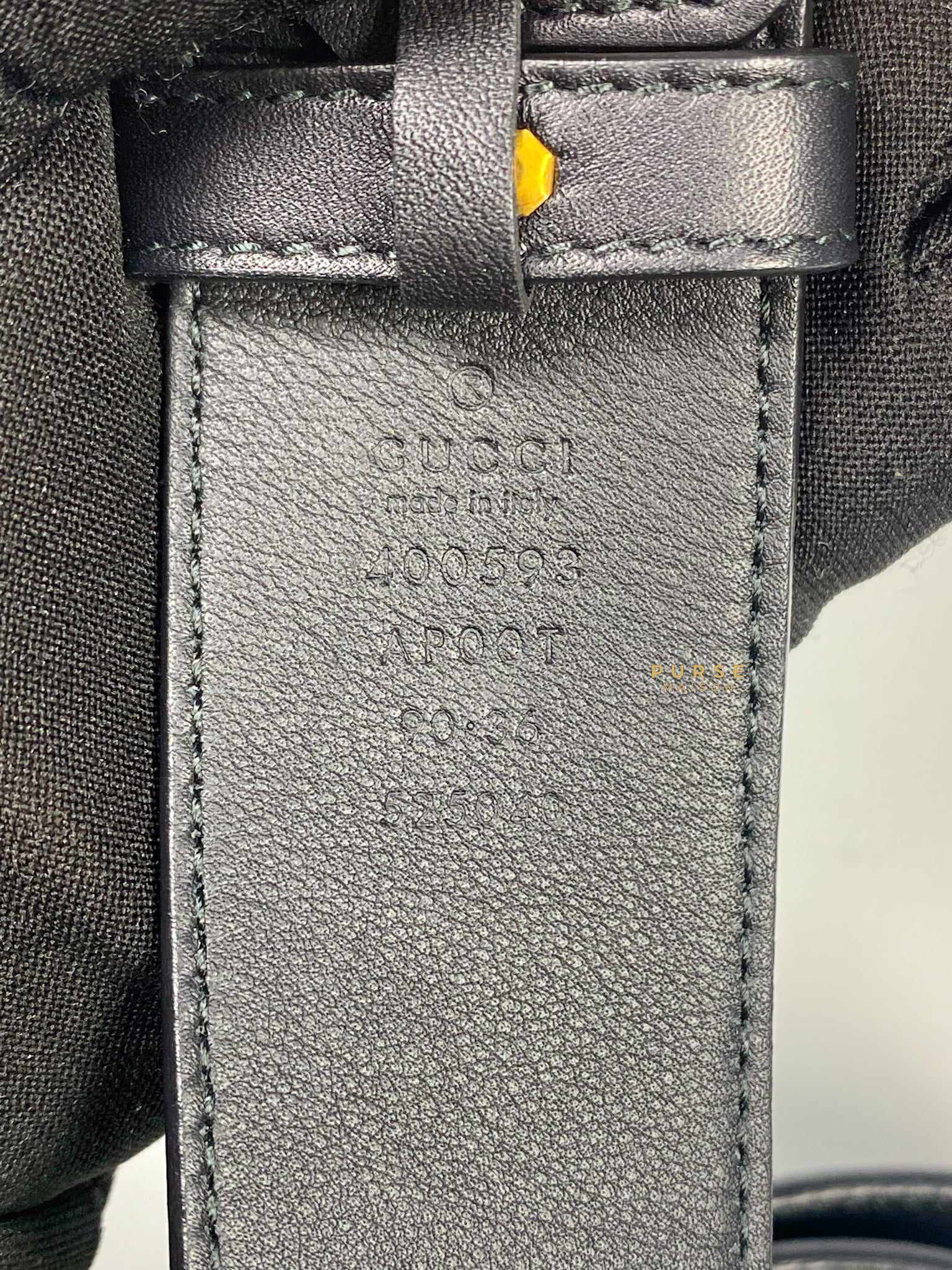 Gucci GG Black Leather Buckle Belt (90cm)