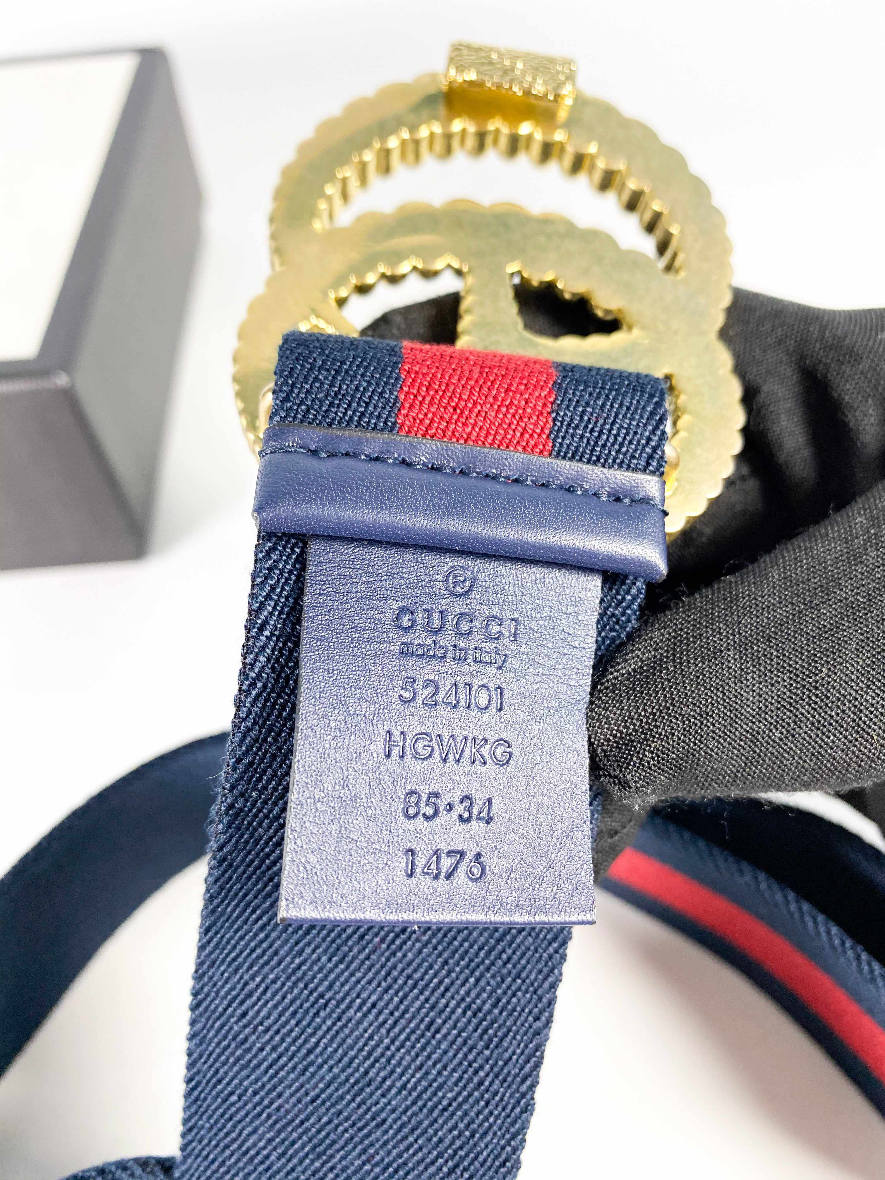 Gucci fabric outlet belt