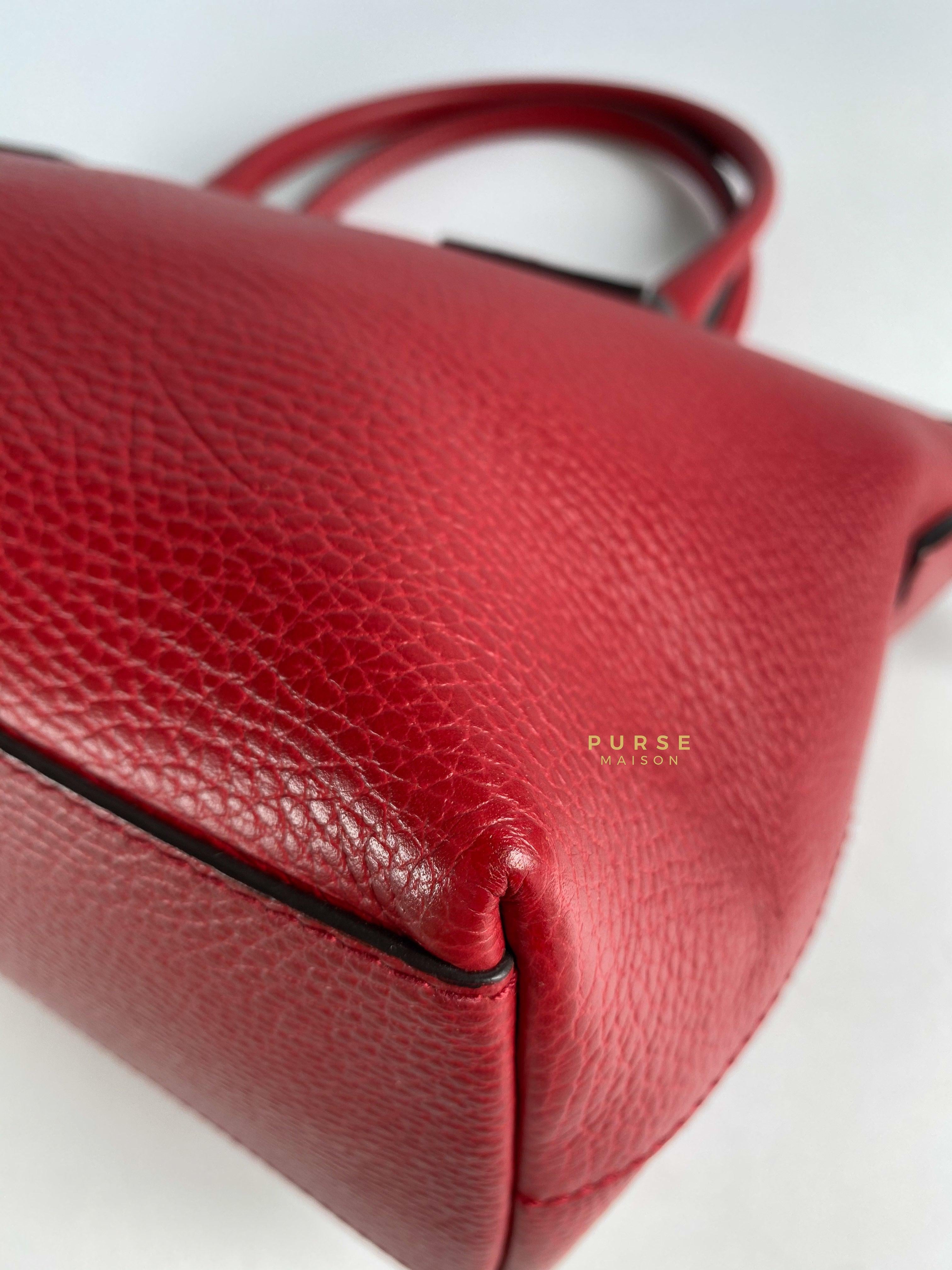 Gucci GG Charm Red Dollar Calfskin 2way Hand Tote Bag | Purse Maison Luxury Bags Shop