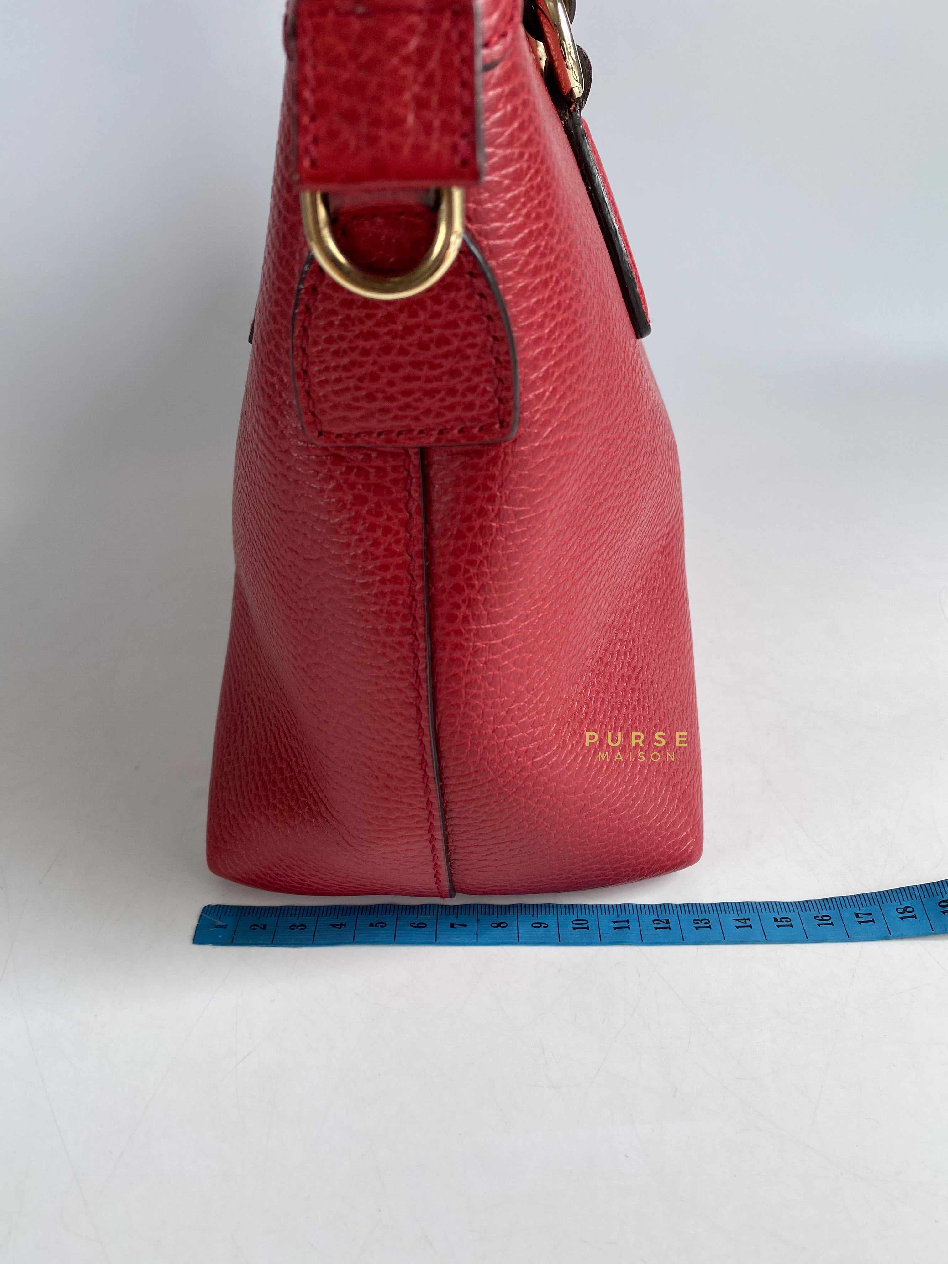 Gucci GG Charm Red Dollar Calfskin 2way Hand Tote Bag | Purse Maison Luxury Bags Shop