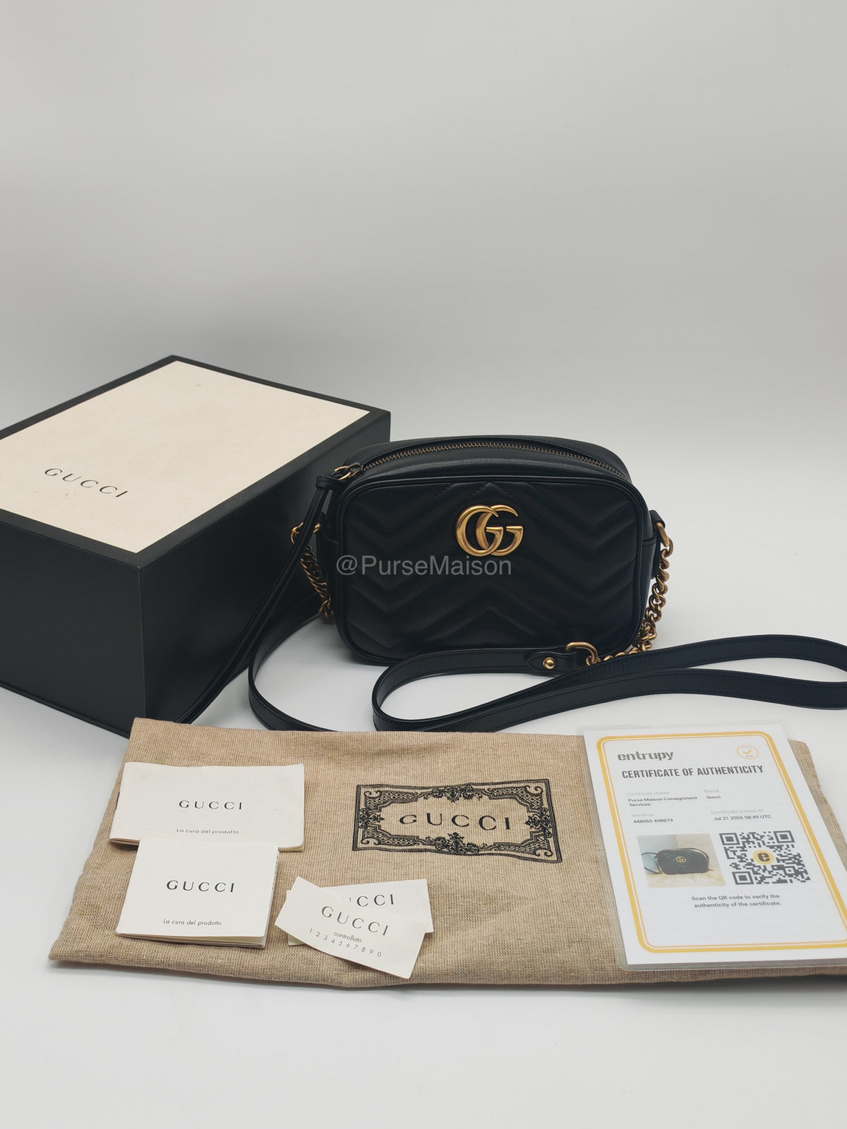 Gucci GG Marmont Camera Bag in Matelasse Leather Crossbody Bag | Purse Maison Luxury Bags Shop