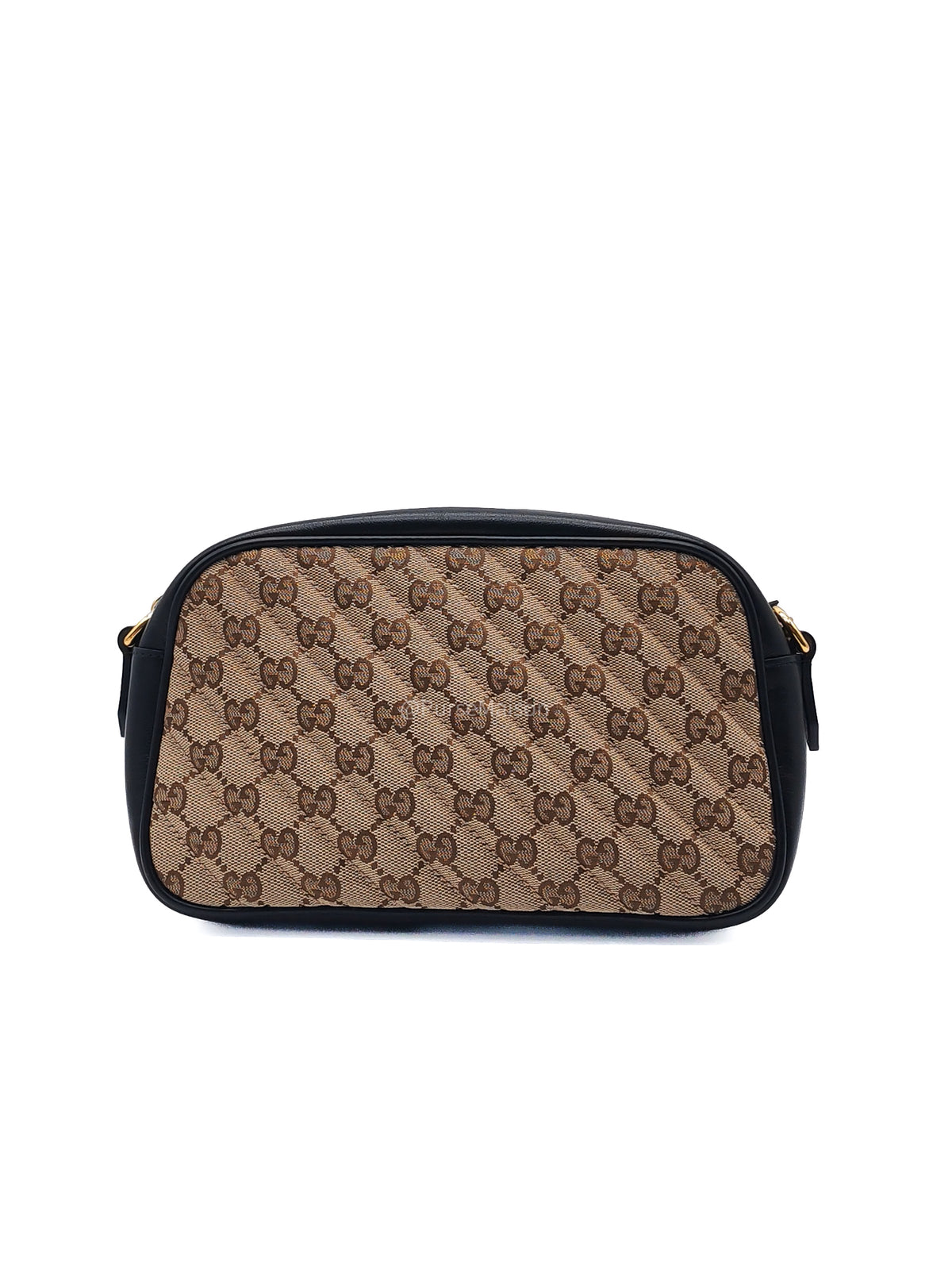 Gucci GG Marmont Camera Bag Small in Diagonal Monogram Matelasse Canvas and Gold Hardware | Purse Maison Luxury Bags Shop