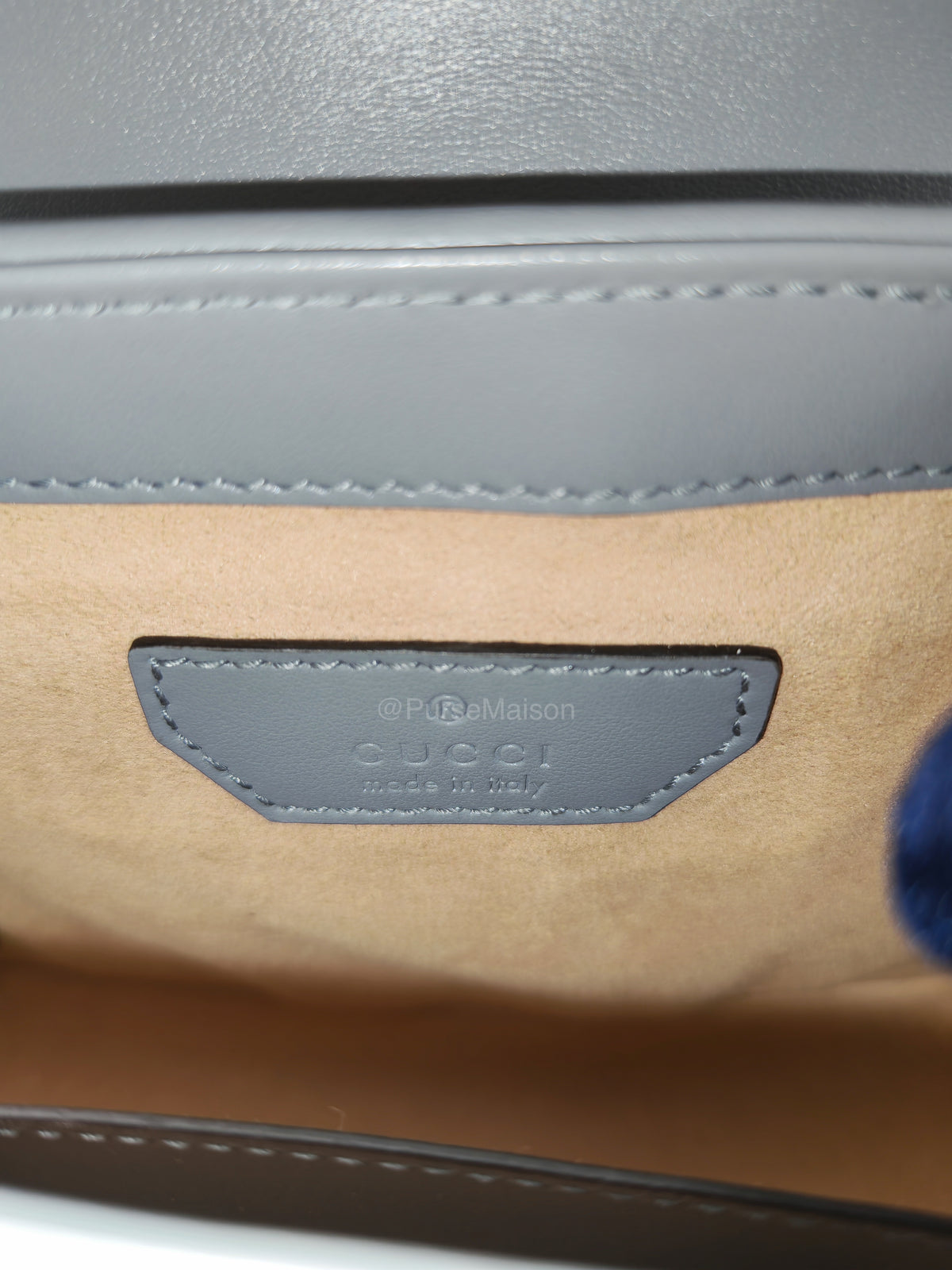 Gucci GG Marmont Mini Top Handle Bag in Gray | Purse Maison Luxury Bags Shop