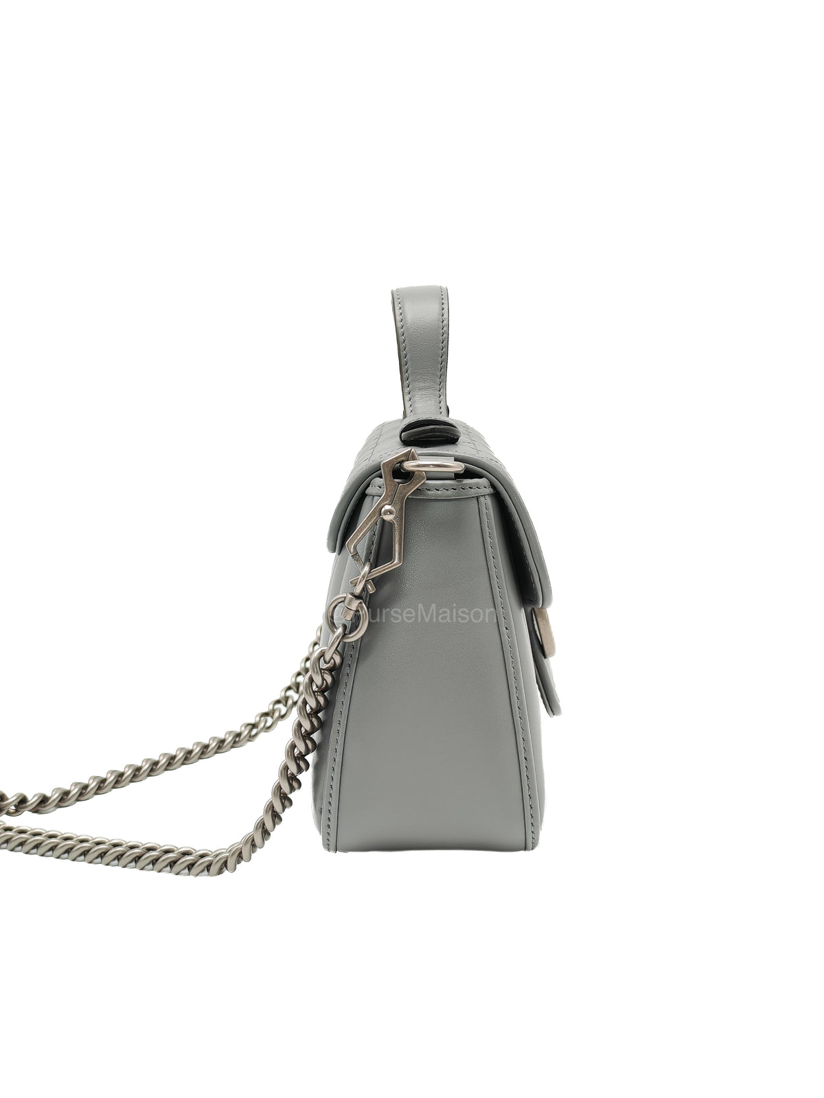Gucci GG Marmont Mini Top Handle Bag in Gray | Purse Maison Luxury Bags Shop