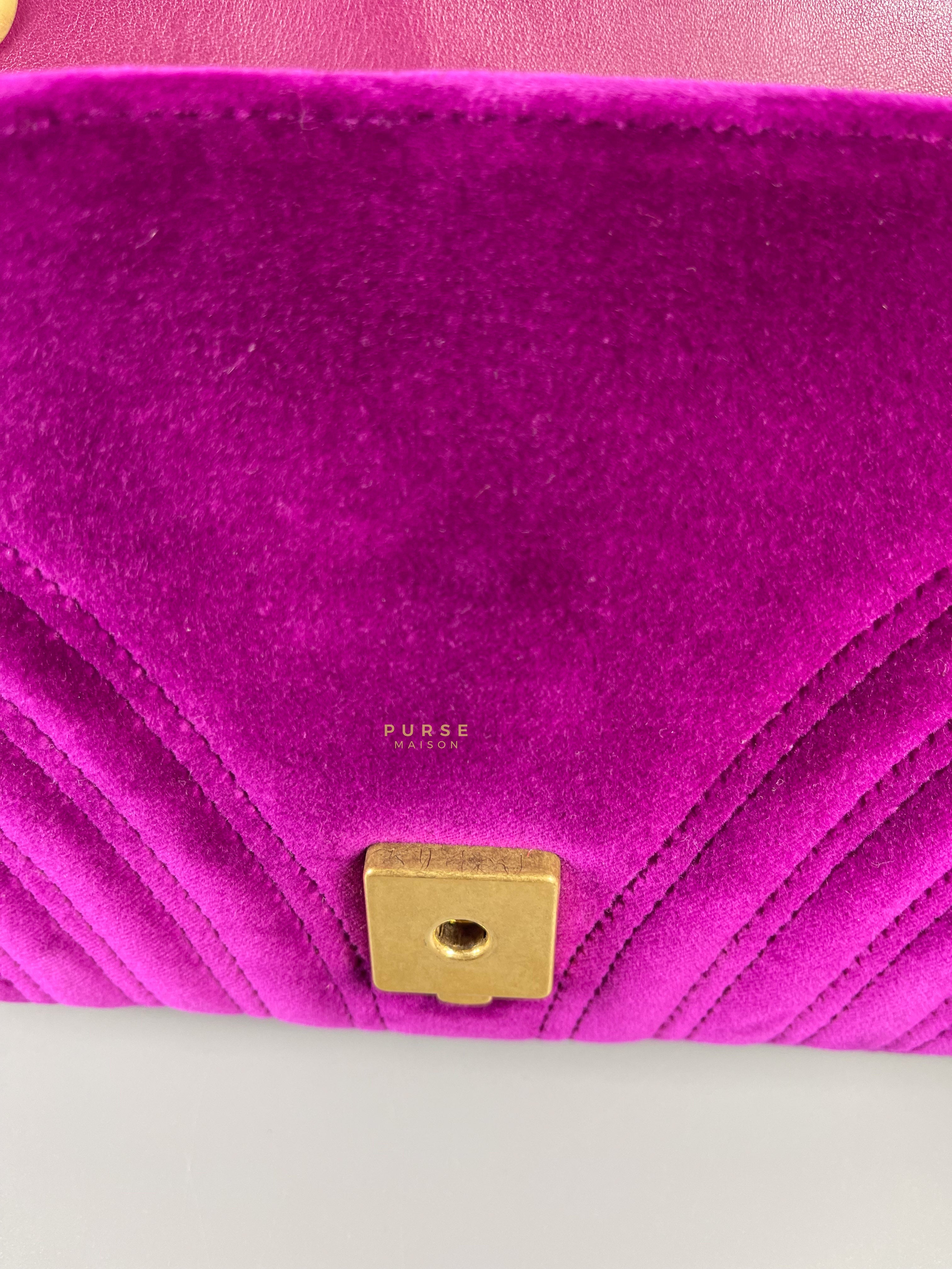 Gucci GG Marmont Velvet Matelasse Small Bag | Purse Maison Luxury Bags Shop