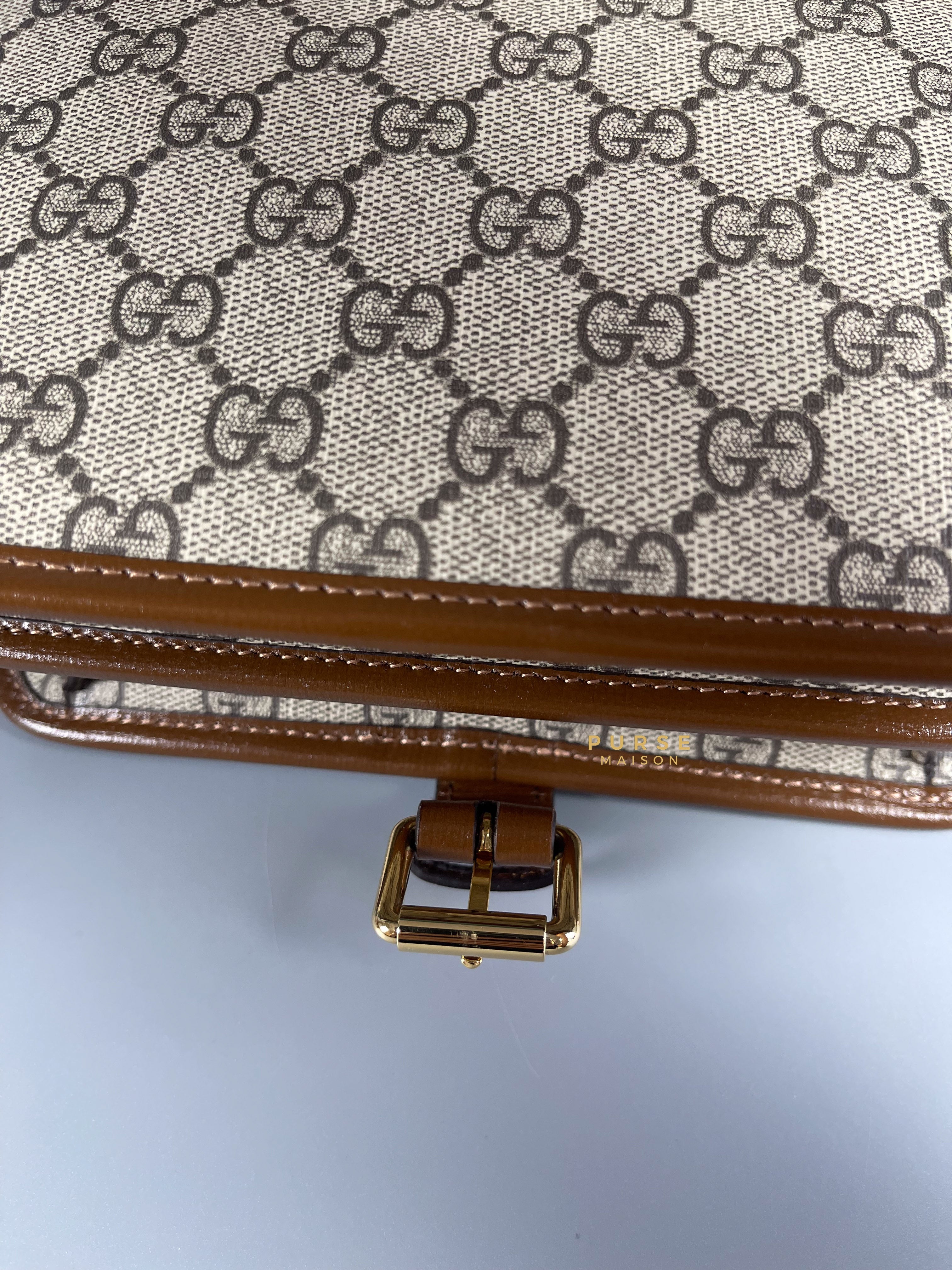 Gucci GG Supreme Azalea Calfskin Mini Retro Interlocking G Flap For Men | Purse Maison Luxury Bags Shop