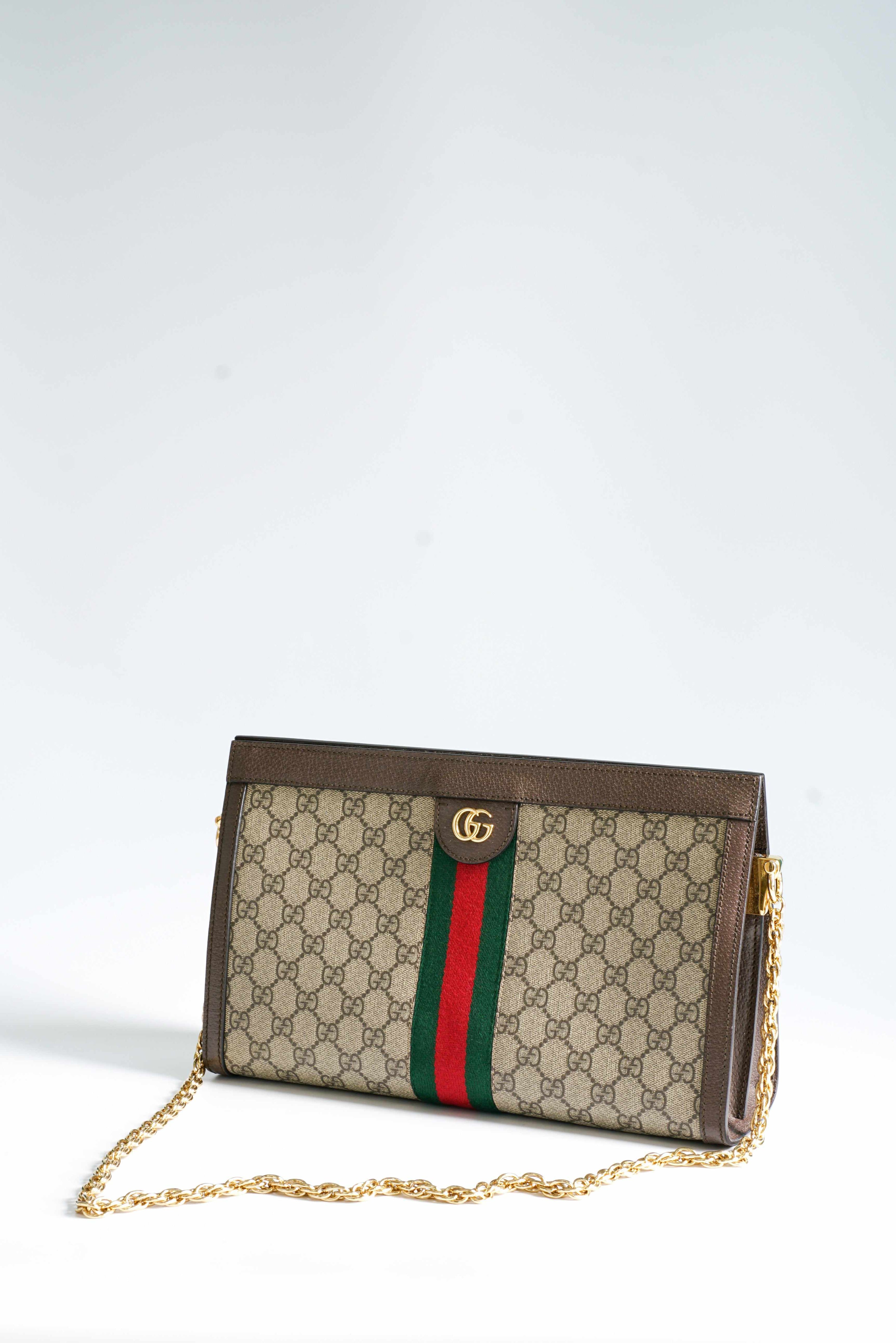 Gucci GG Supreme Monogram Web Ophidia Chain Shoulder Bag | Purse Maison Luxury Bags Shop