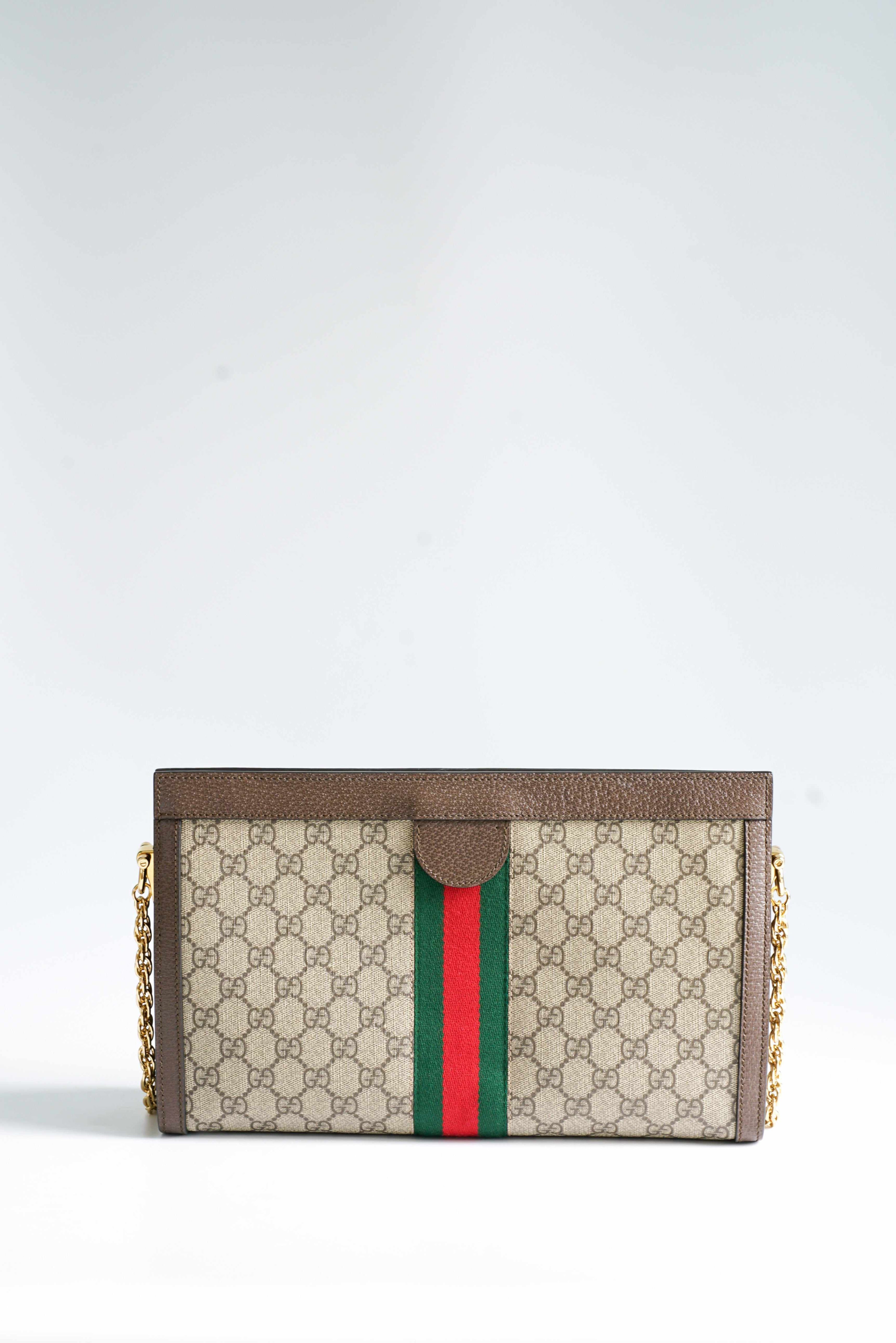 Gucci GG Supreme Monogram Web Ophidia Chain Shoulder Bag | Purse Maison Luxury Bags Shop