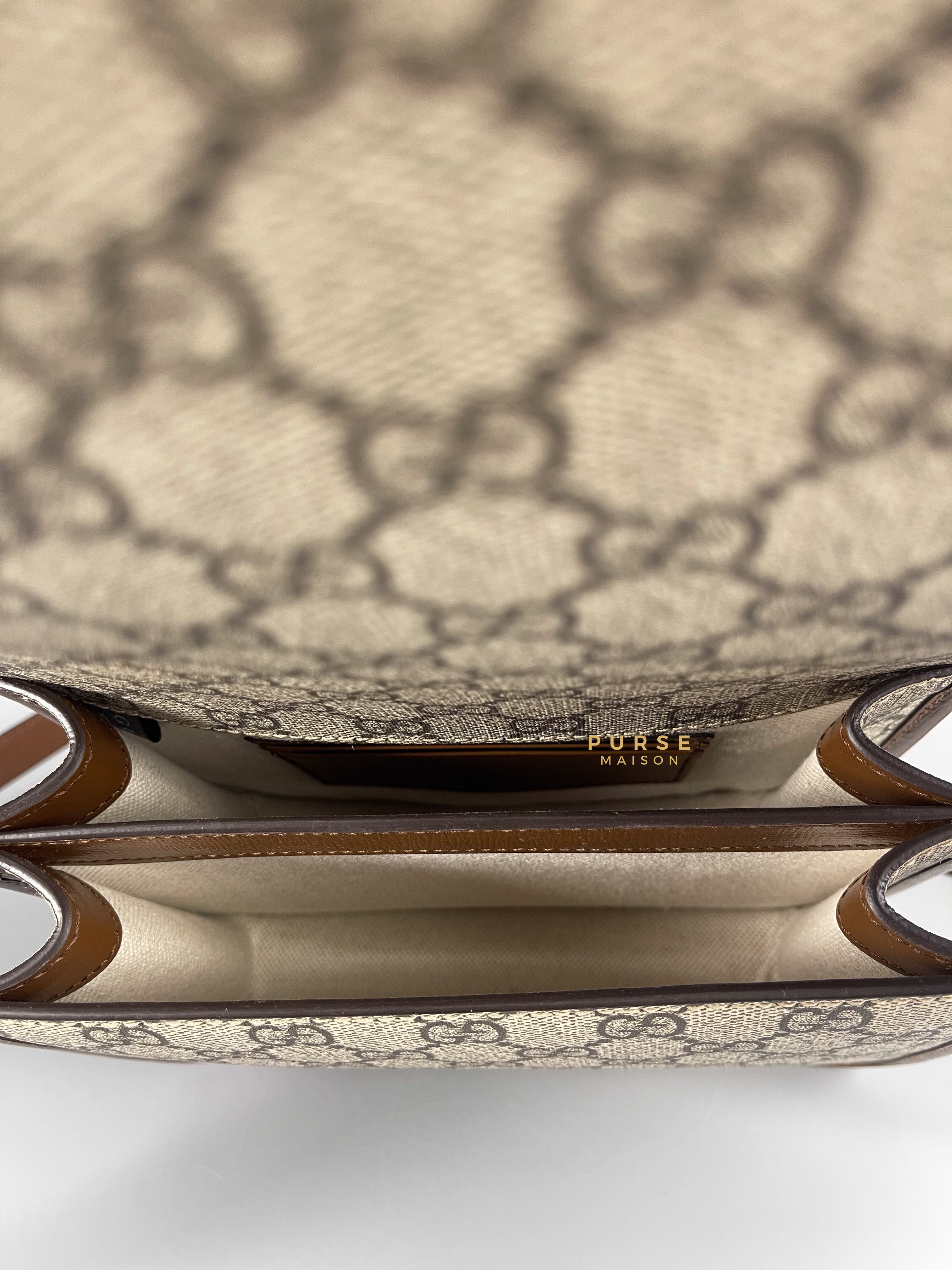 Gucci GG Supreme Azalea Calfskin Mini Retro Interlocking G Flap For Men | Purse Maison Luxury Bags Shop