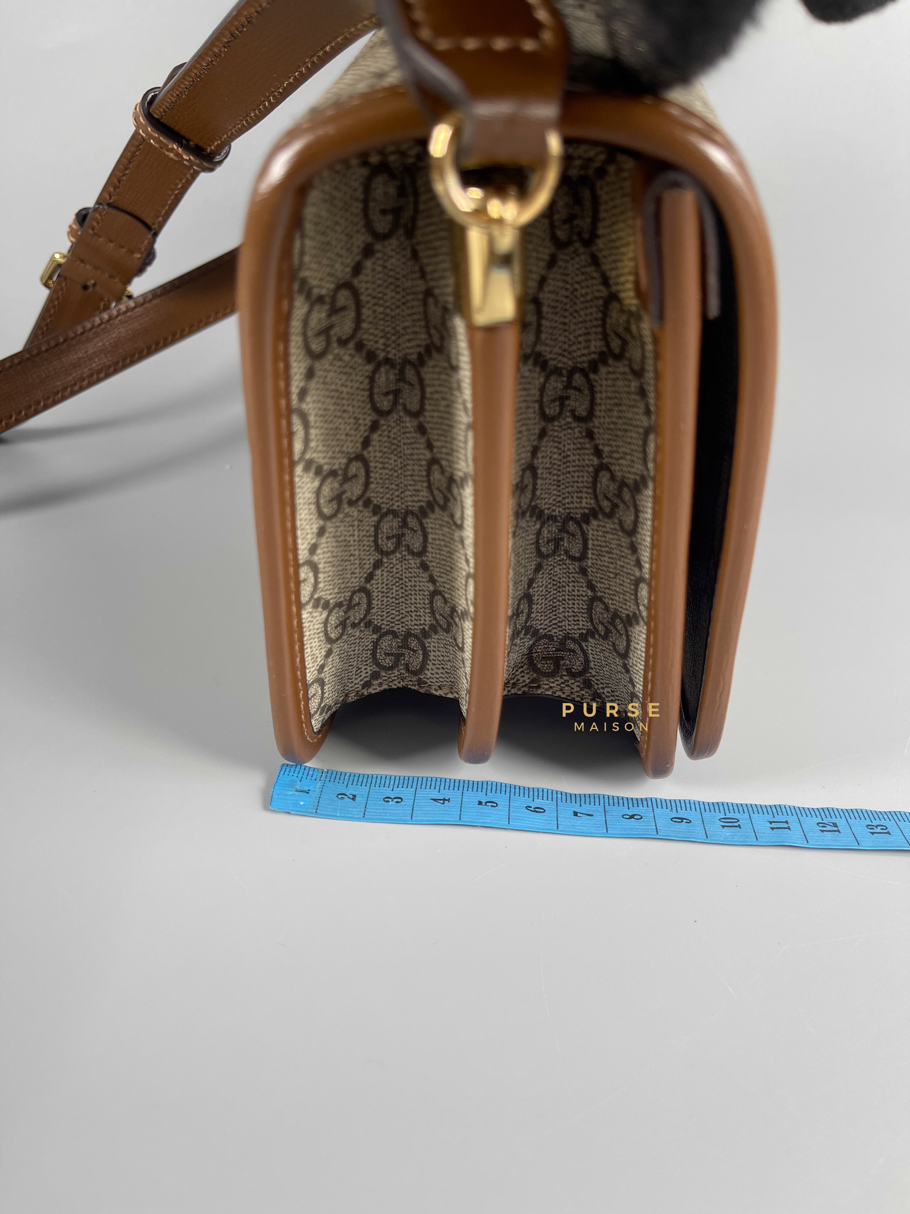 Gucci GG Supreme Azalea Calfskin Mini Retro Interlocking G Flap For Men | Purse Maison Luxury Bags Shop