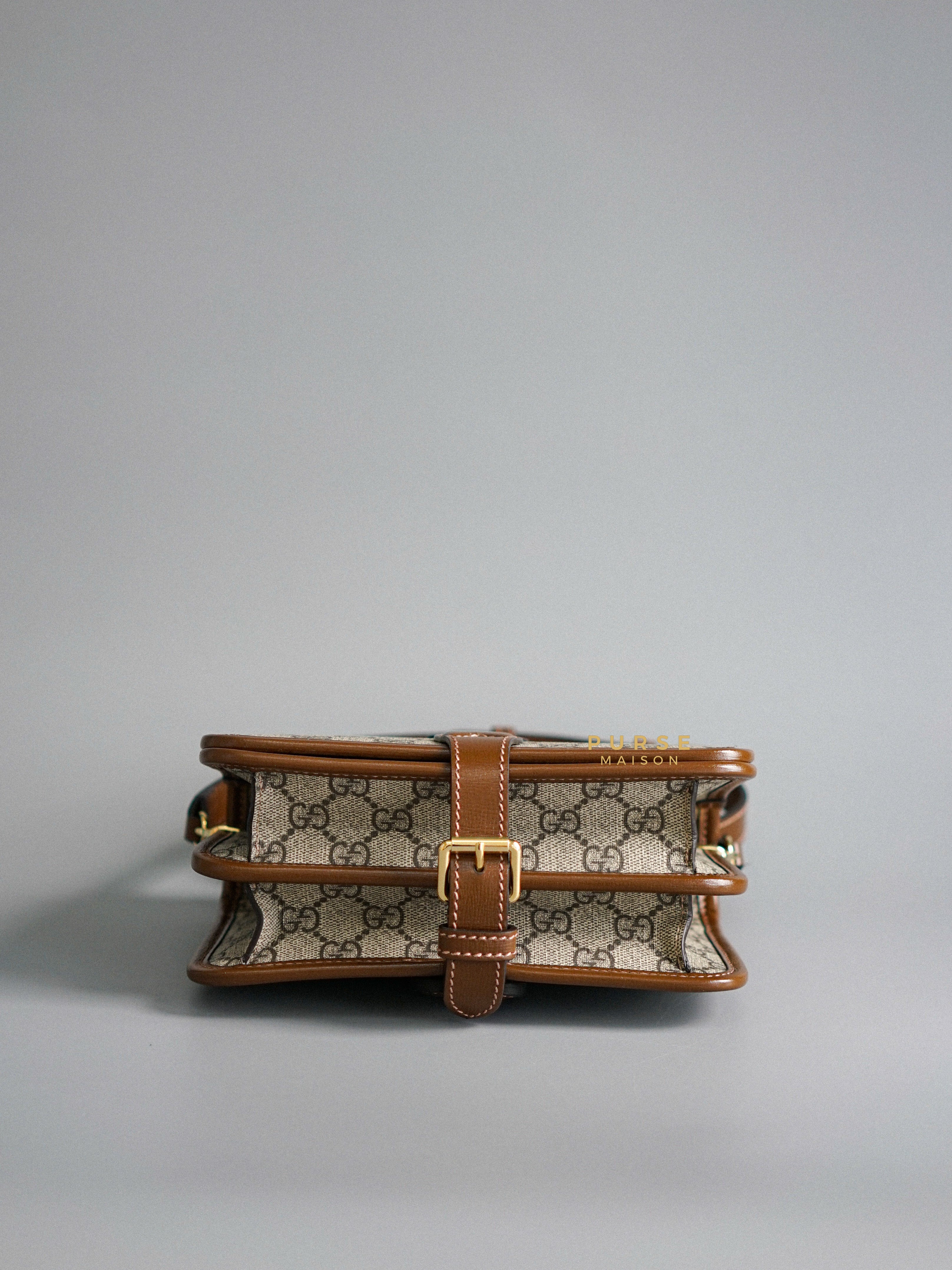 Gucci GG Supreme Azalea Calfskin Mini Retro Interlocking G Flap For Men | Purse Maison Luxury Bags Shop