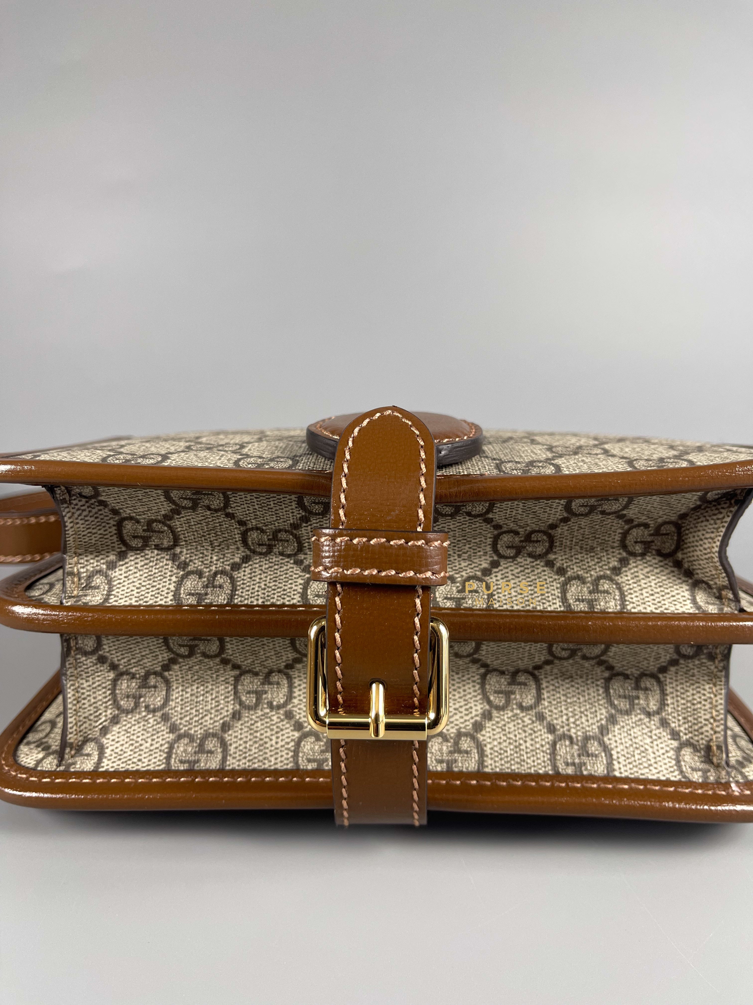 Gucci GG Supreme Azalea Calfskin Mini Retro Interlocking G Flap For Men | Purse Maison Luxury Bags Shop