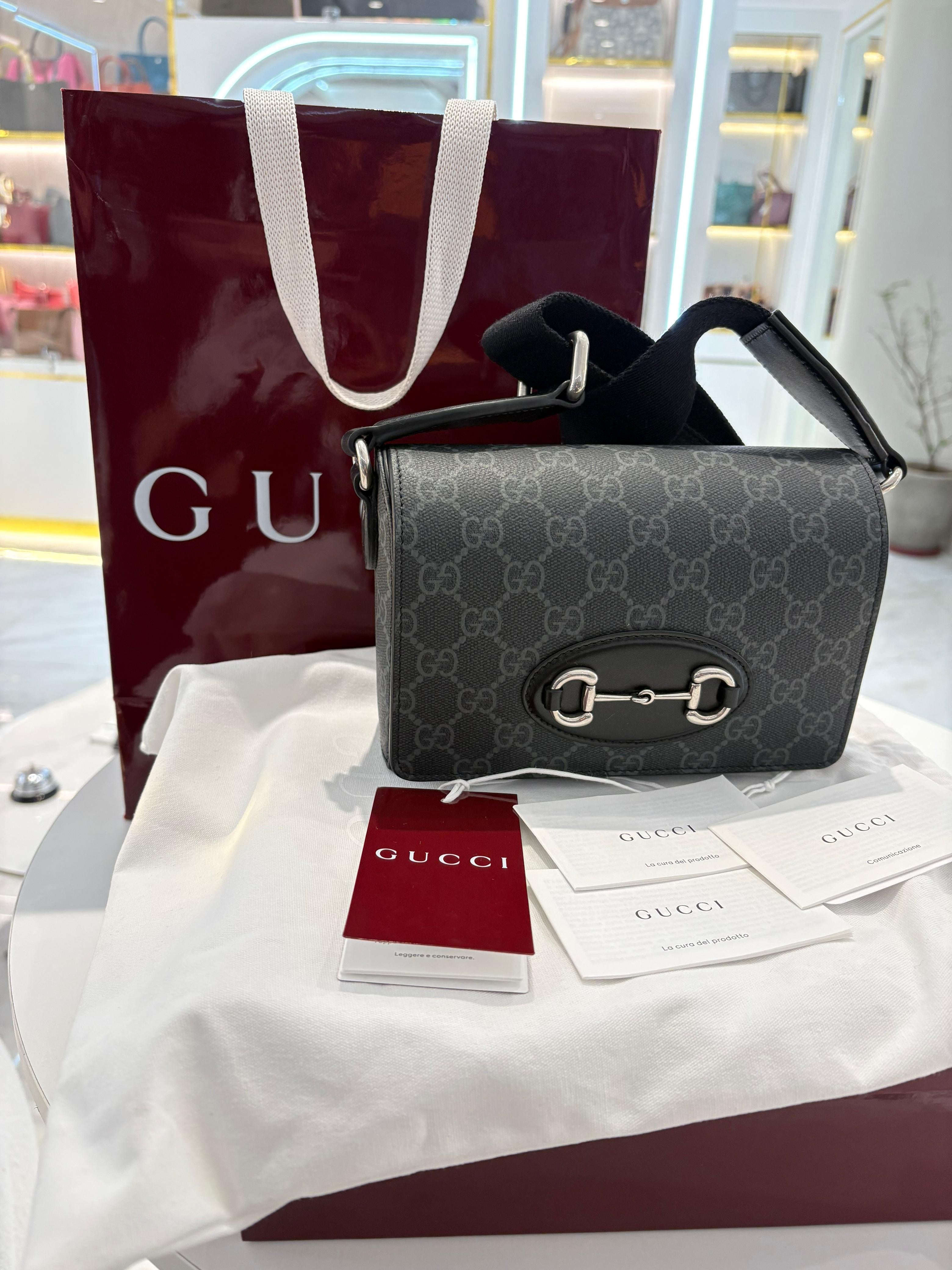 Gucci Horseback Mini Black | Purse Maison Luxury Bags Shop