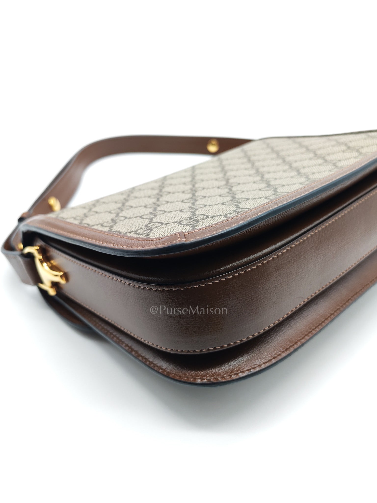 Gucci Horsebit 1955 Medium in Brown Supreme Canvas Shoulder Bag | Purse Maison Luxury Bags Shop