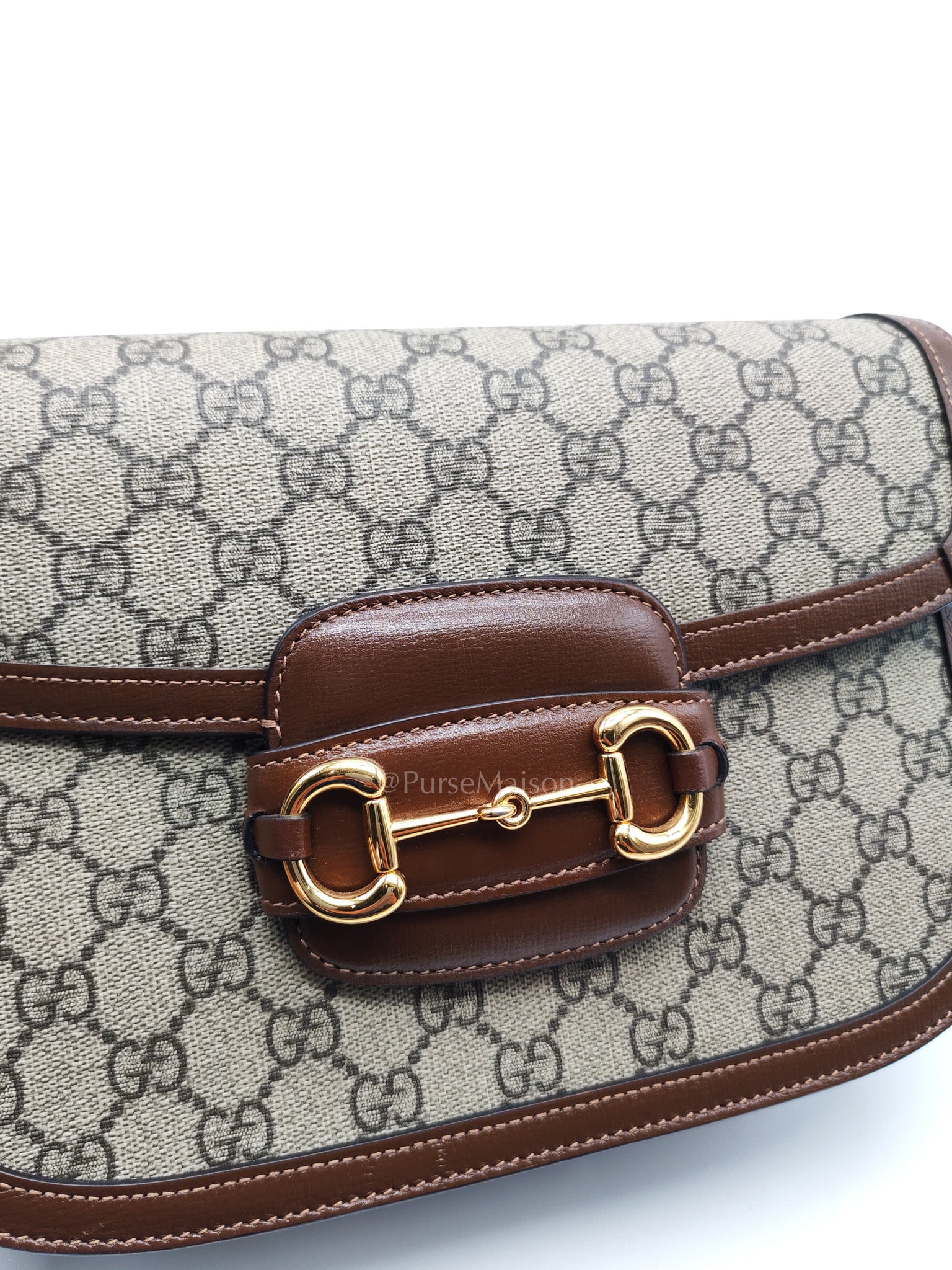 Gucci Horsebit 1955 Medium in Brown Supreme Canvas Shoulder Bag | Purse Maison Luxury Bags Shop