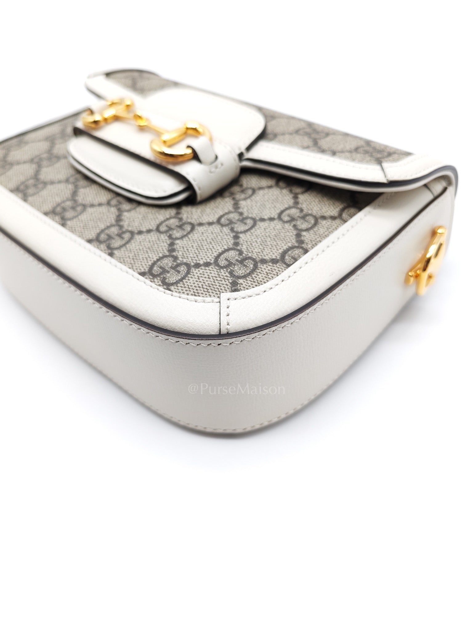 Horsebit 1955 Mini Shoulder Bag in GG Supreme Canvas and Gold Hardware | Purse Maison Luxury Bags Shop