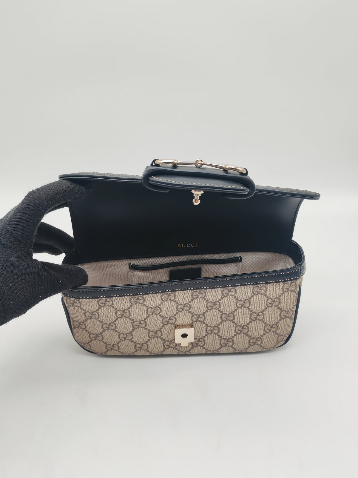 Gucci Horsebit 1955 Soft Small East West Shoulder Bag Supreme Canvas | Purse Maison Luxury Bags Shop