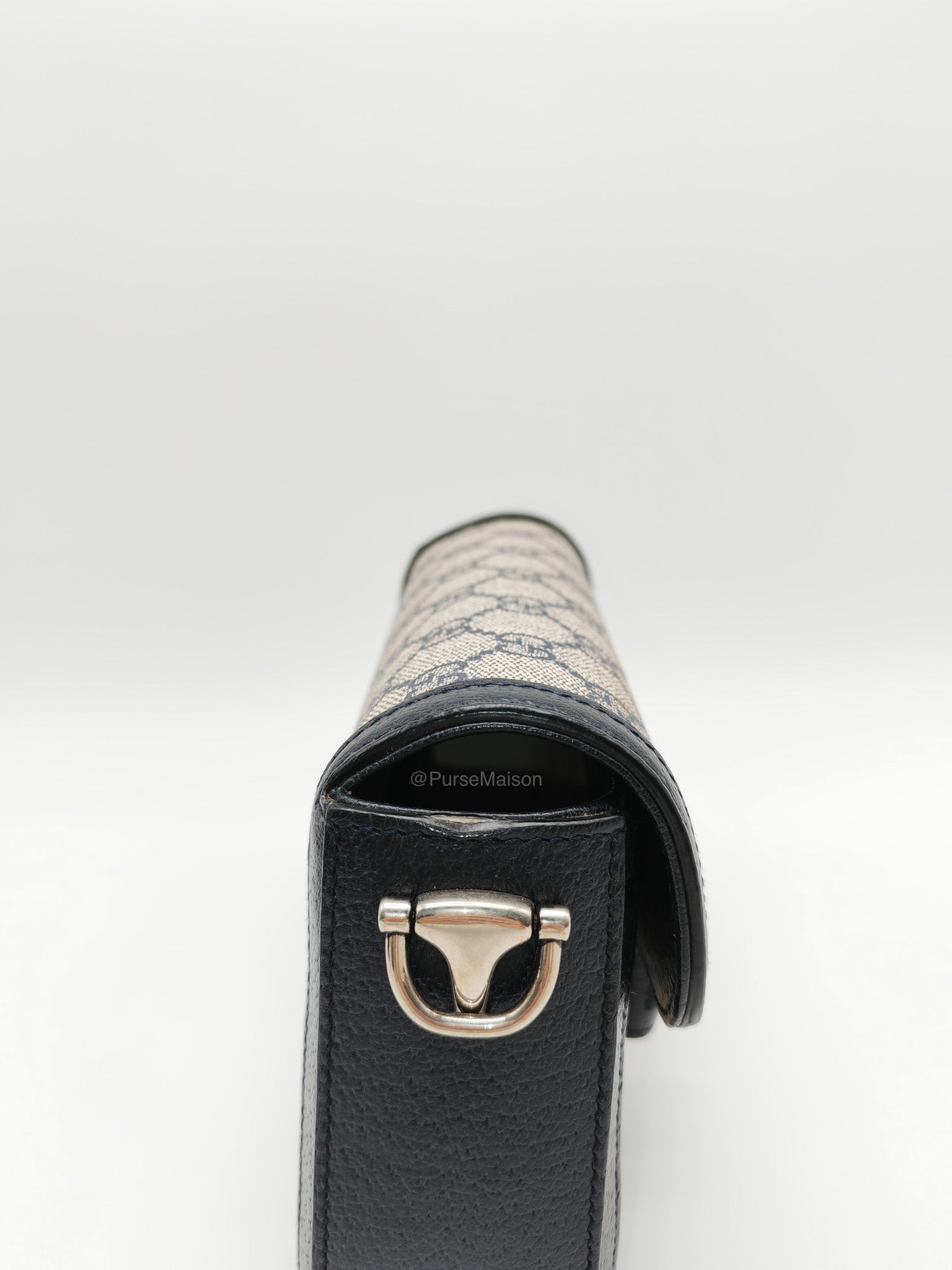 Gucci Horsebit Mini 1955 Canvas Navy Blue Crossbody Bag | Purse Maison Luxury Bags Shop