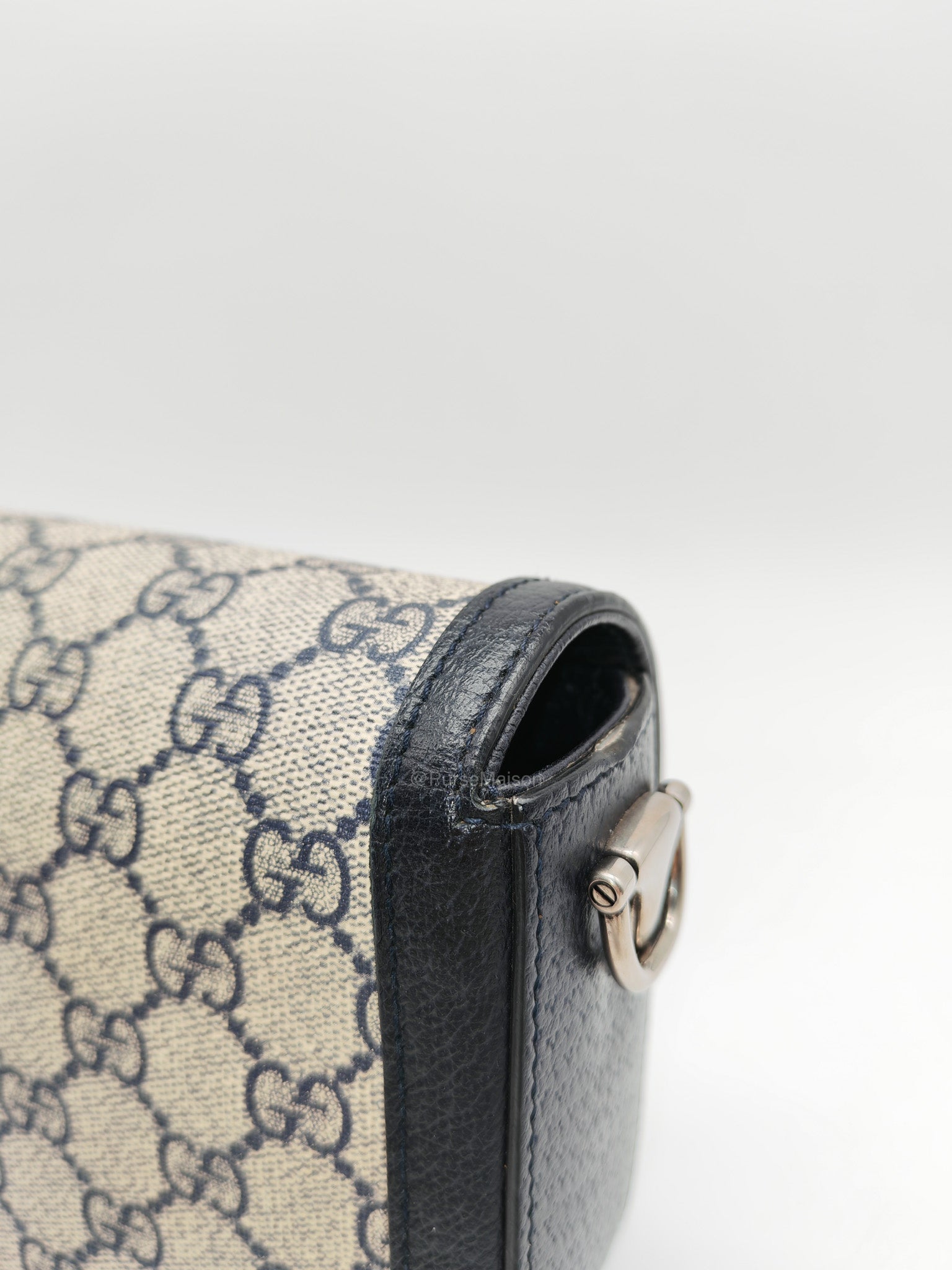 Gucci Horsebit Mini 1955 Canvas Navy Blue Crossbody Bag | Purse Maison Luxury Bags Shop