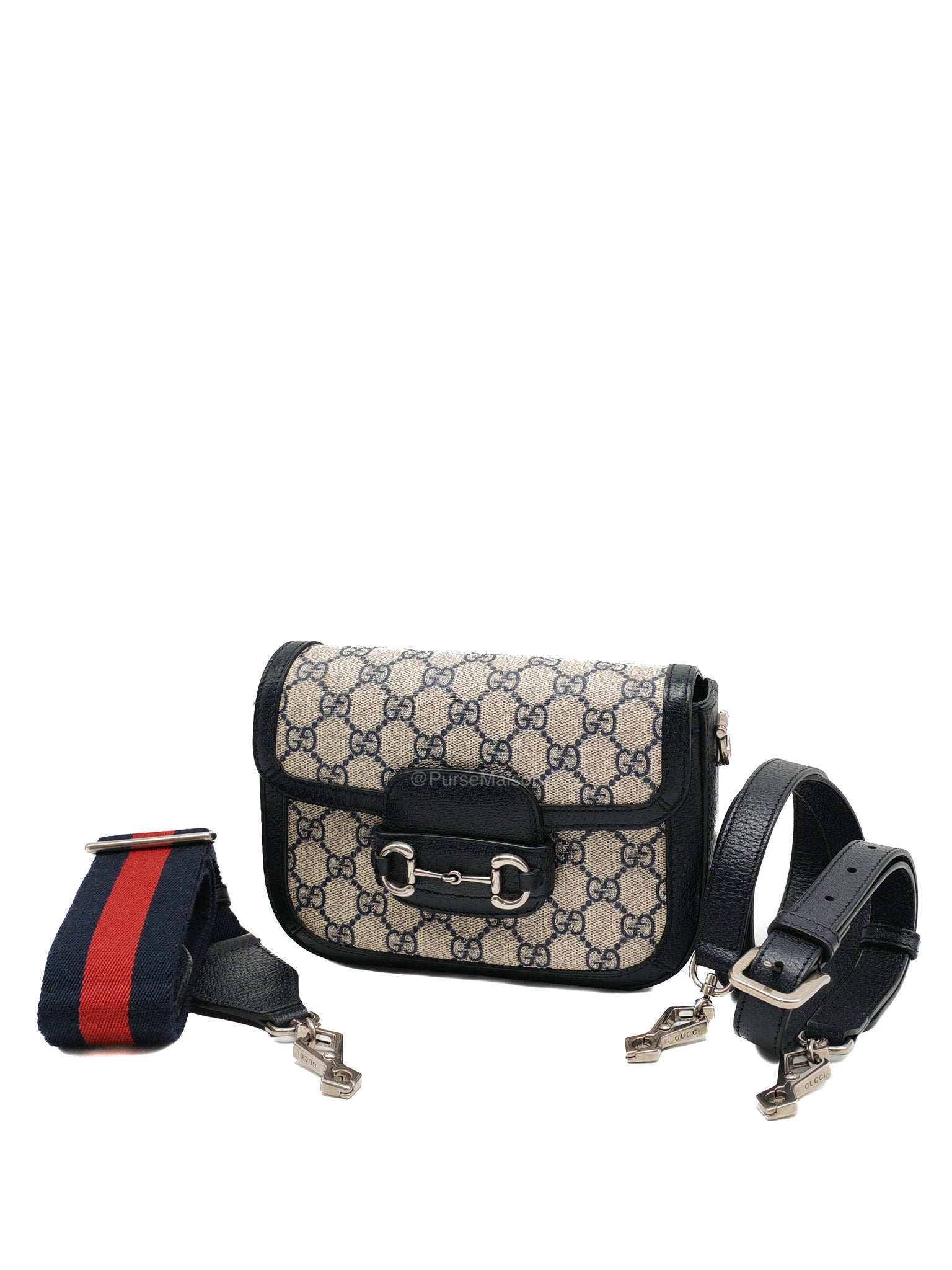 Gucci Horsebit Mini 1955 Canvas Navy Blue Crossbody Bag | Purse Maison Luxury Bags Shop