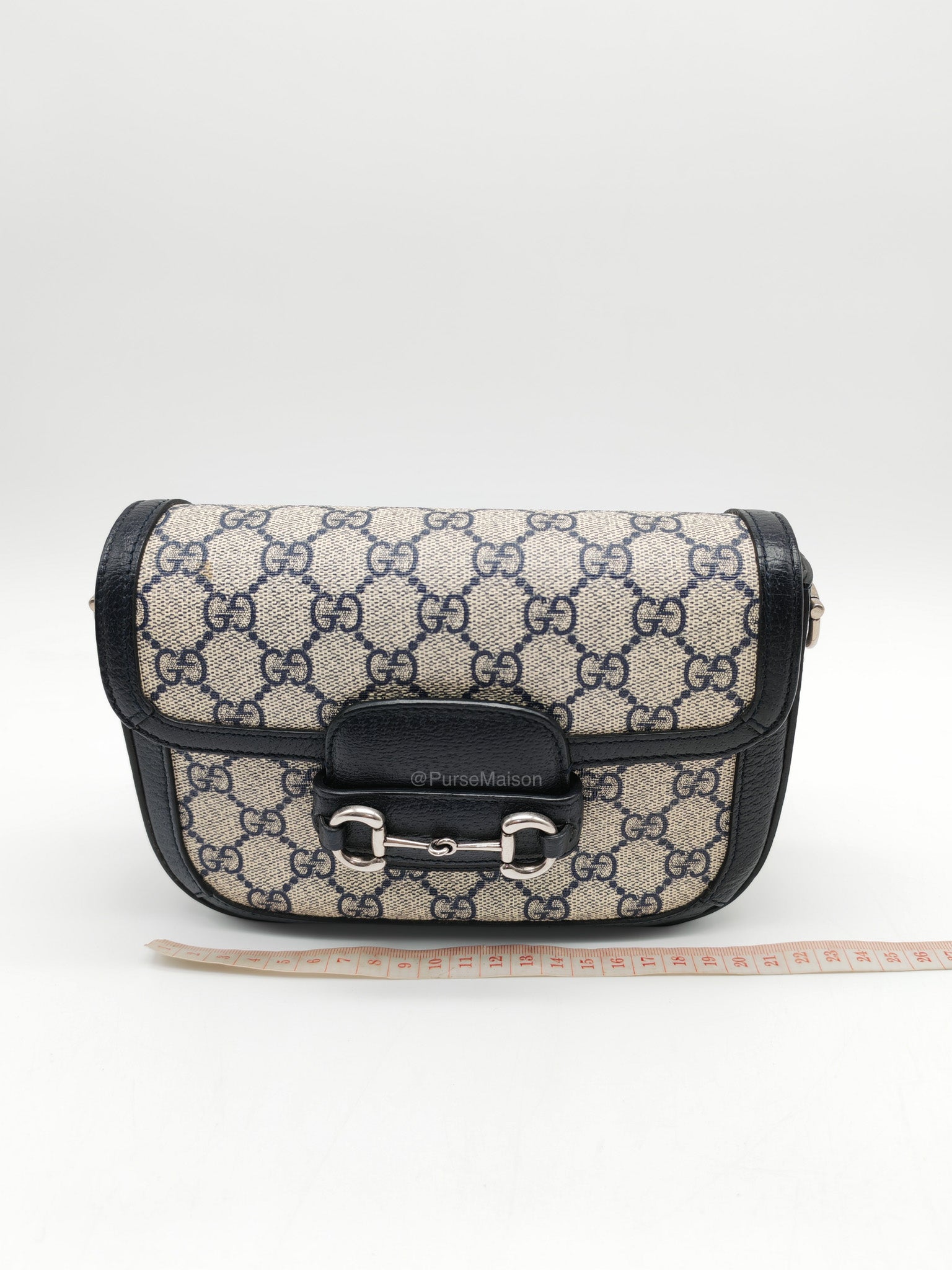 Gucci Horsebit Mini 1955 Canvas Navy Blue Crossbody Bag | Purse Maison Luxury Bags Shop