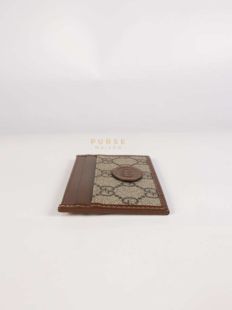 Interlocking G Card Case in Supreme Monogram Canvas | Purse Maison Luxury Bags Shop