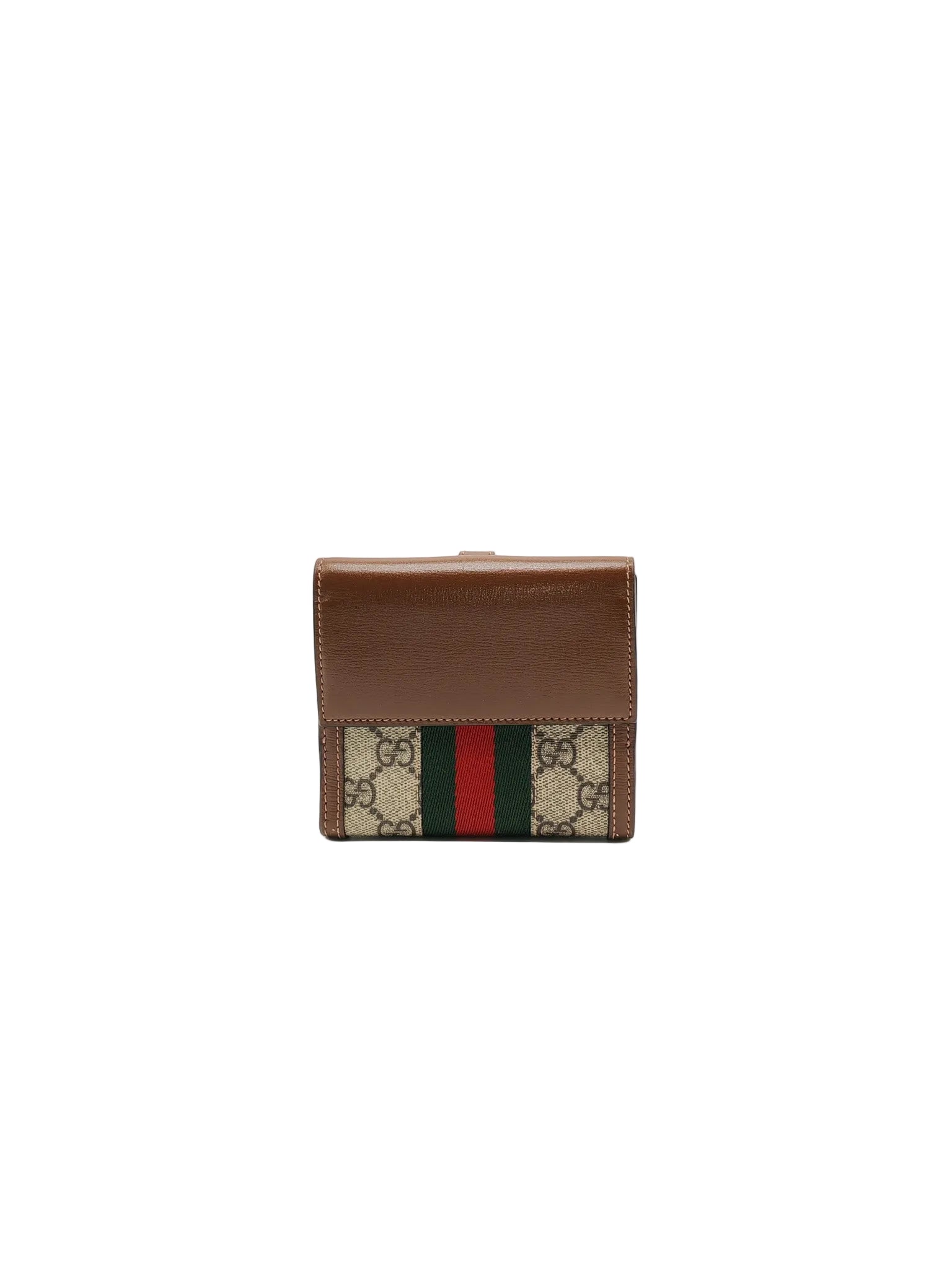 Gucci Jackie 1961 Card Case Bifold Wallet in GG Supreme Canvas and Leather Trim | Purse Maison Luxury Bags Shop