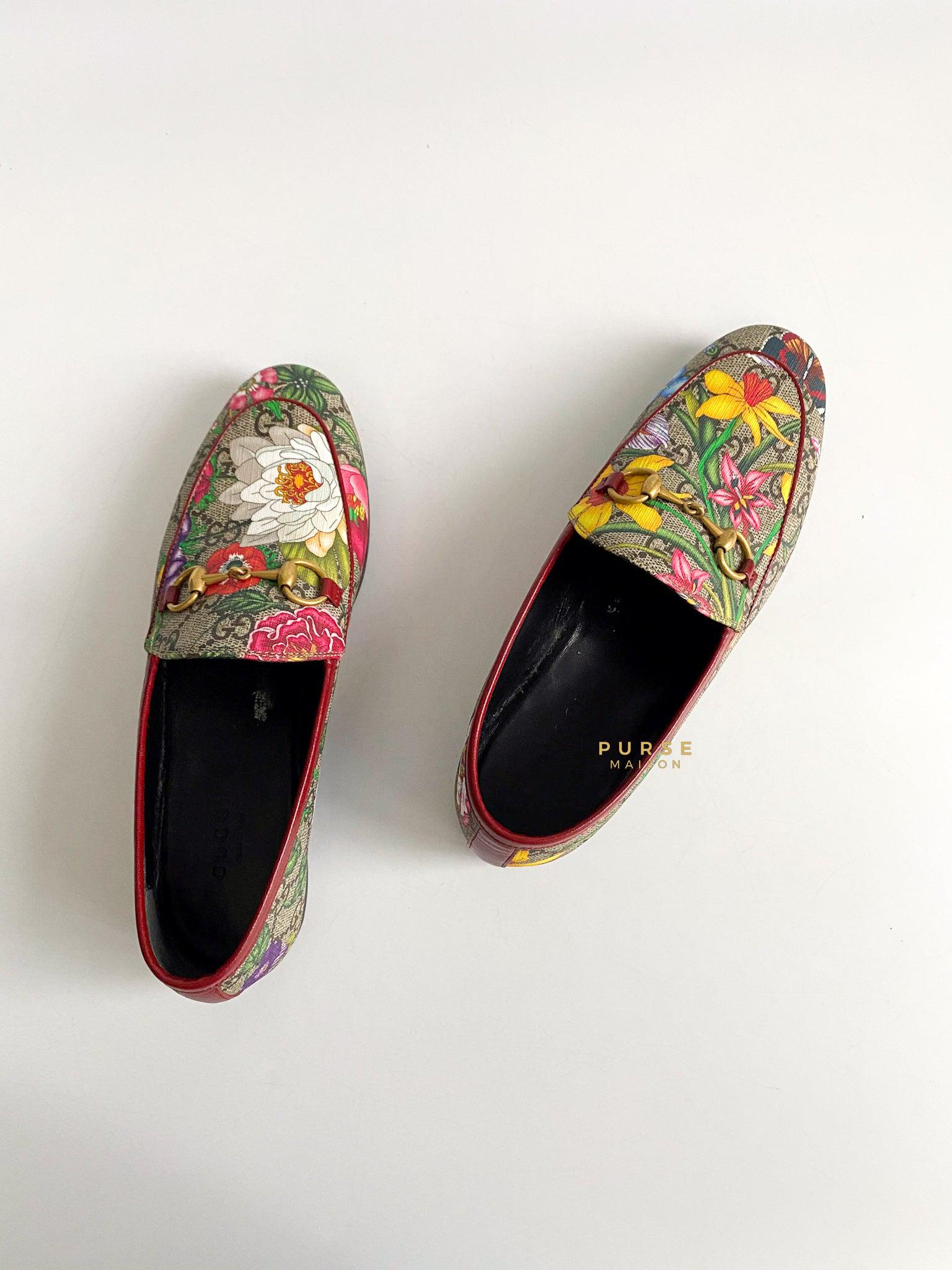 Gucci Jordaan Flora Loafers Size 35.5