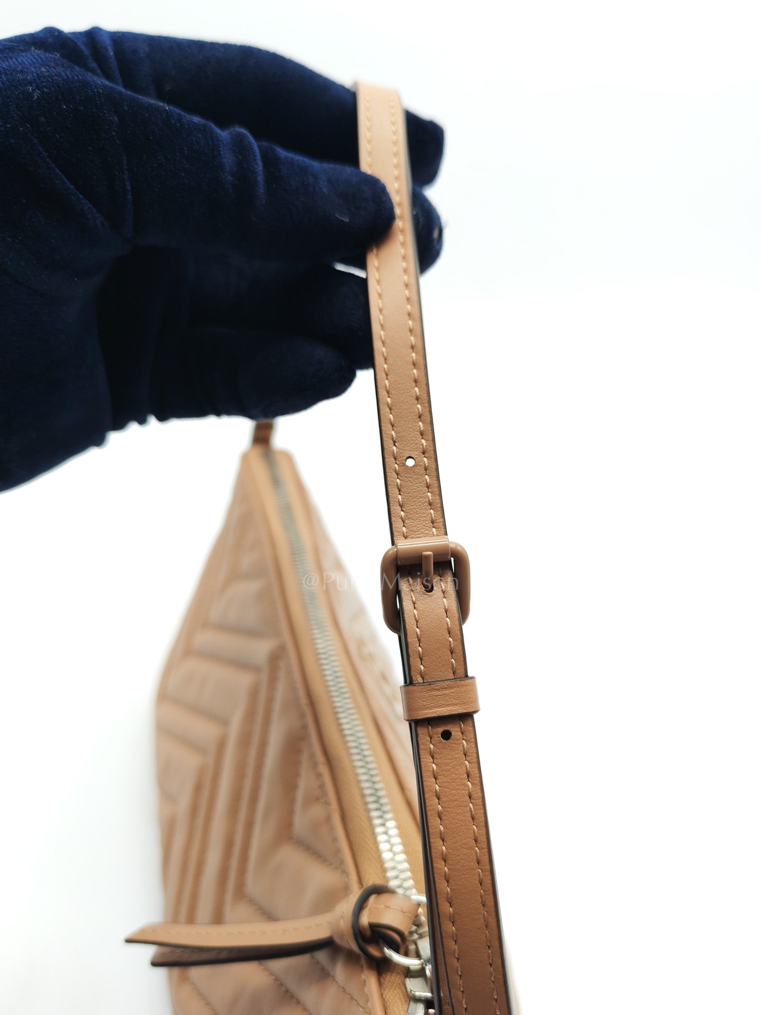 Gucci Marmont Matelasse Dark Beige Pouch Shoulder Bag | Purse Maison Luxury Bags Shop