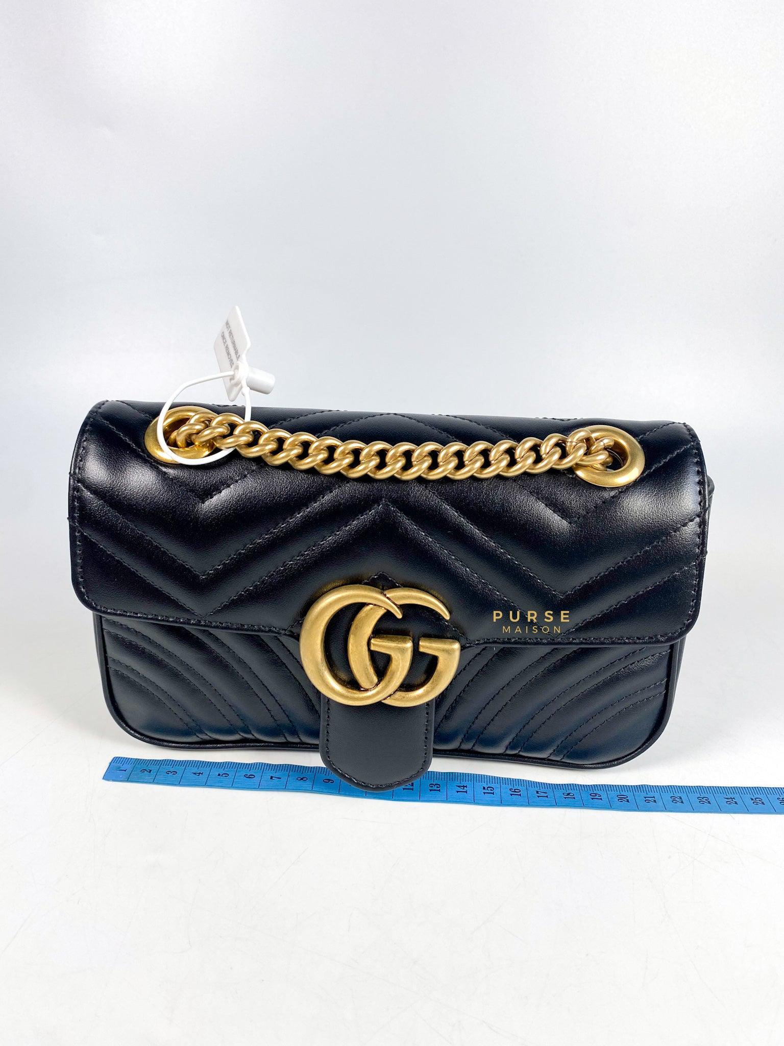 Gucci marmont sling online bag black