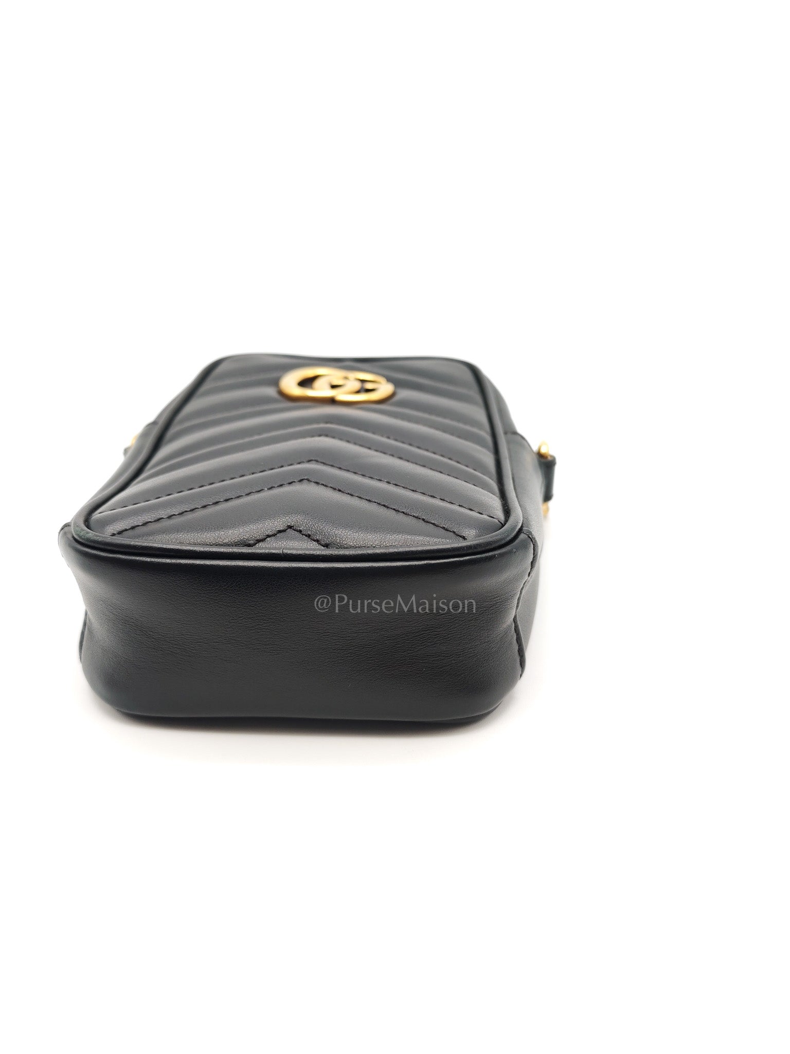 Gucci Marmont Vertical Phone Pouch Matelasse Leather Crossbody Bag | Purse Maison Luxury Bags Shop