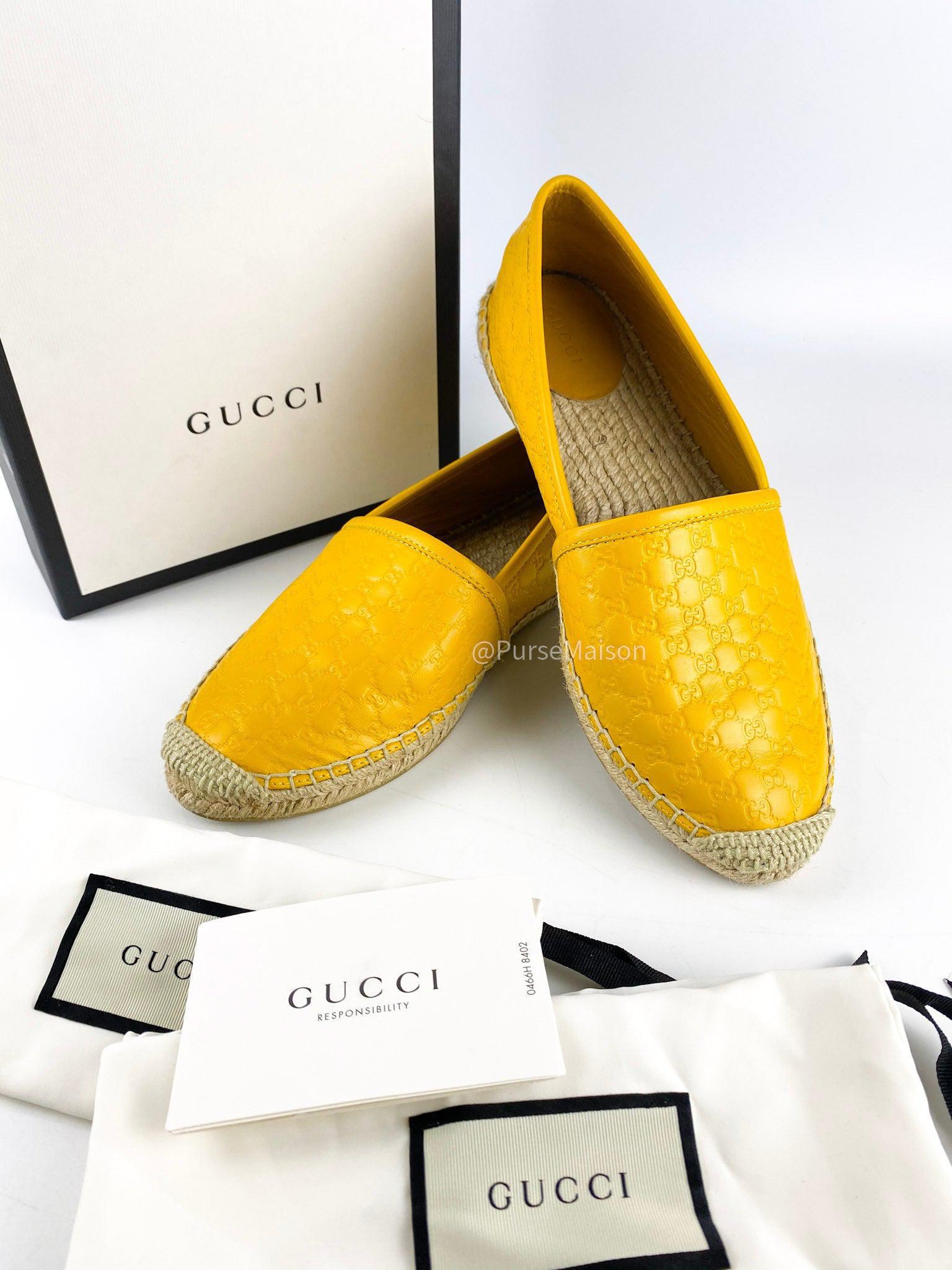 Gucci Microguccissima New Buttercup Espadrilles Size 38 EU (24.5cm)