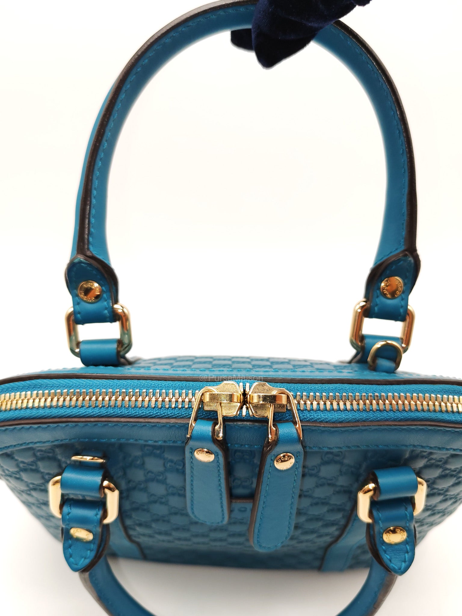 Gucci Mini Dome in Teal Microguccissima Leather Shoulder Bag | Purse Maison Luxury Bags Shop