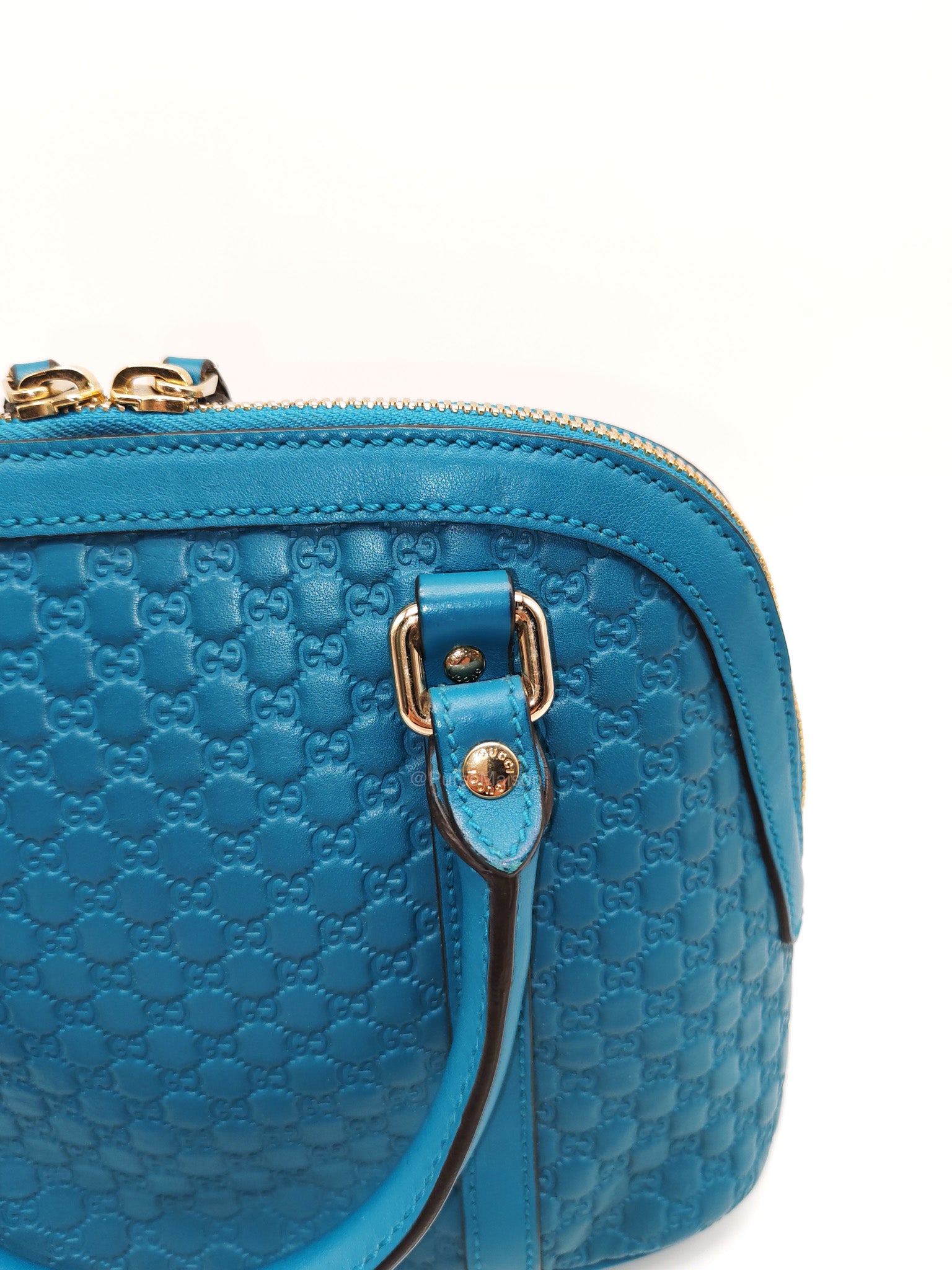 Gucci Mini Dome in Teal Microguccissima Leather Shoulder Bag | Purse Maison Luxury Bags Shop