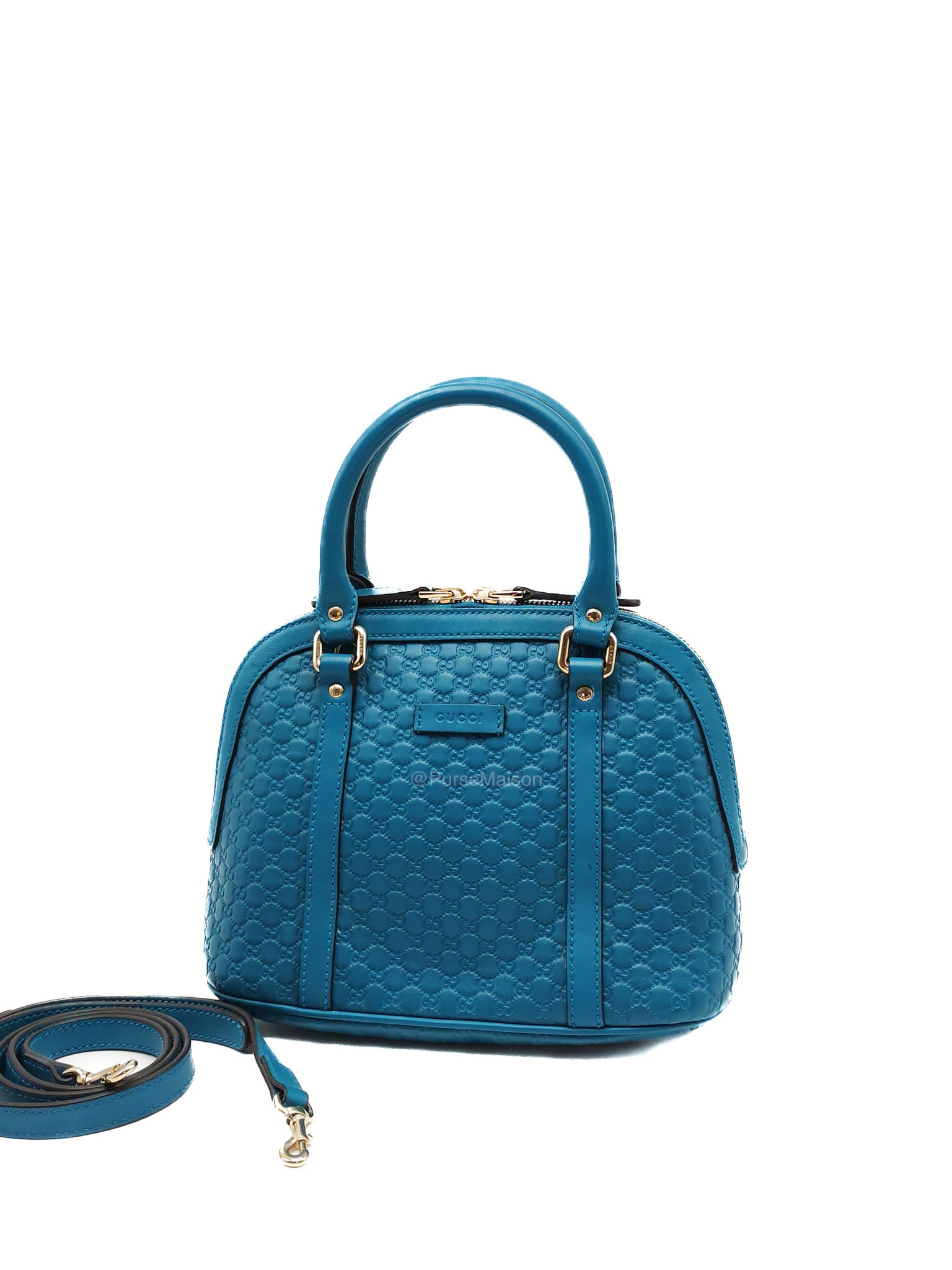 Gucci Mini Dome in Teal Microguccissima Leather Shoulder Bag | Purse Maison Luxury Bags Shop
