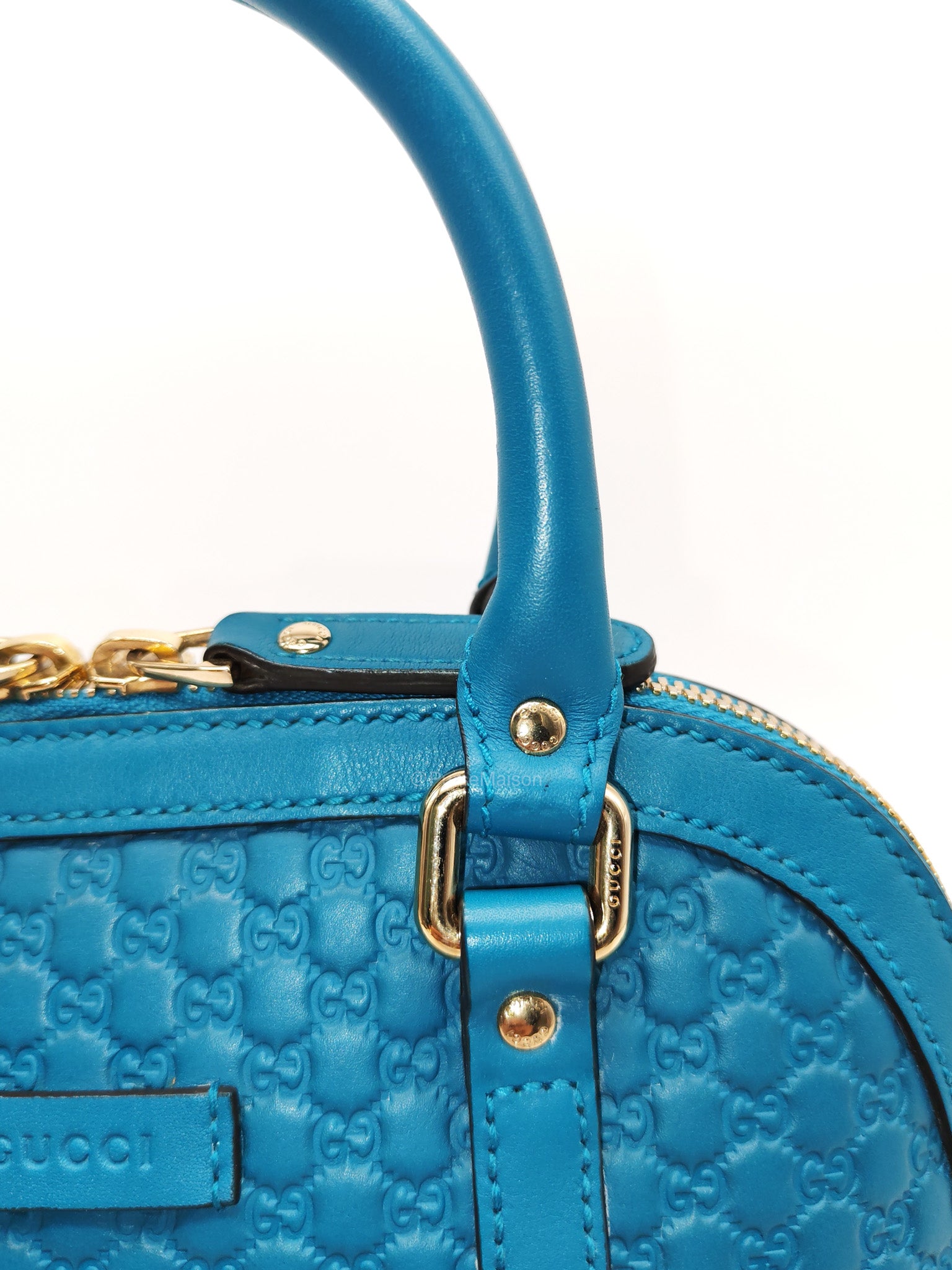 Gucci Mini Dome in Teal Microguccissima Leather Shoulder Bag | Purse Maison Luxury Bags Shop
