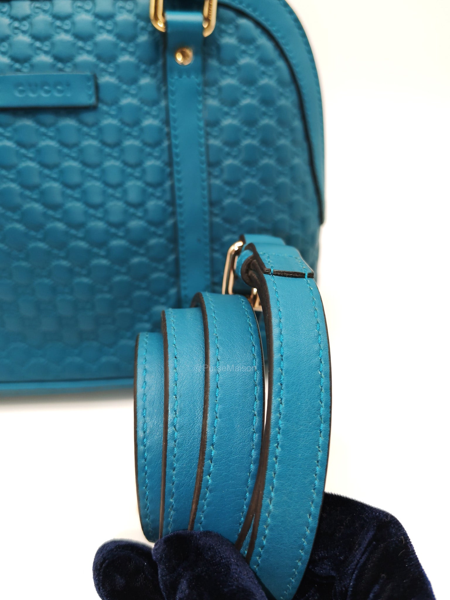 Gucci Mini Dome in Teal Microguccissima Leather Shoulder Bag | Purse Maison Luxury Bags Shop