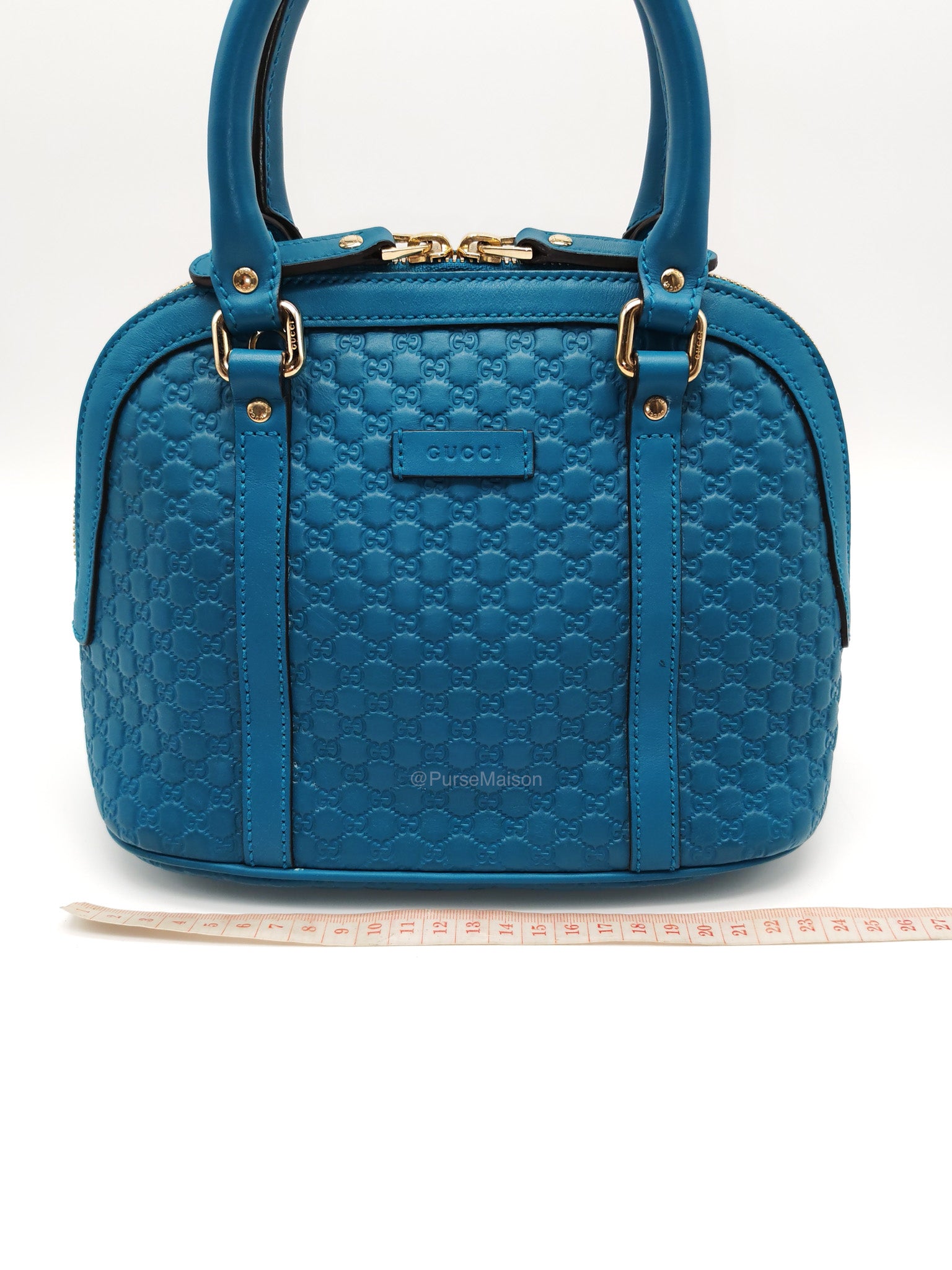 Gucci Mini Dome in Teal Microguccissima Leather Shoulder Bag | Purse Maison Luxury Bags Shop