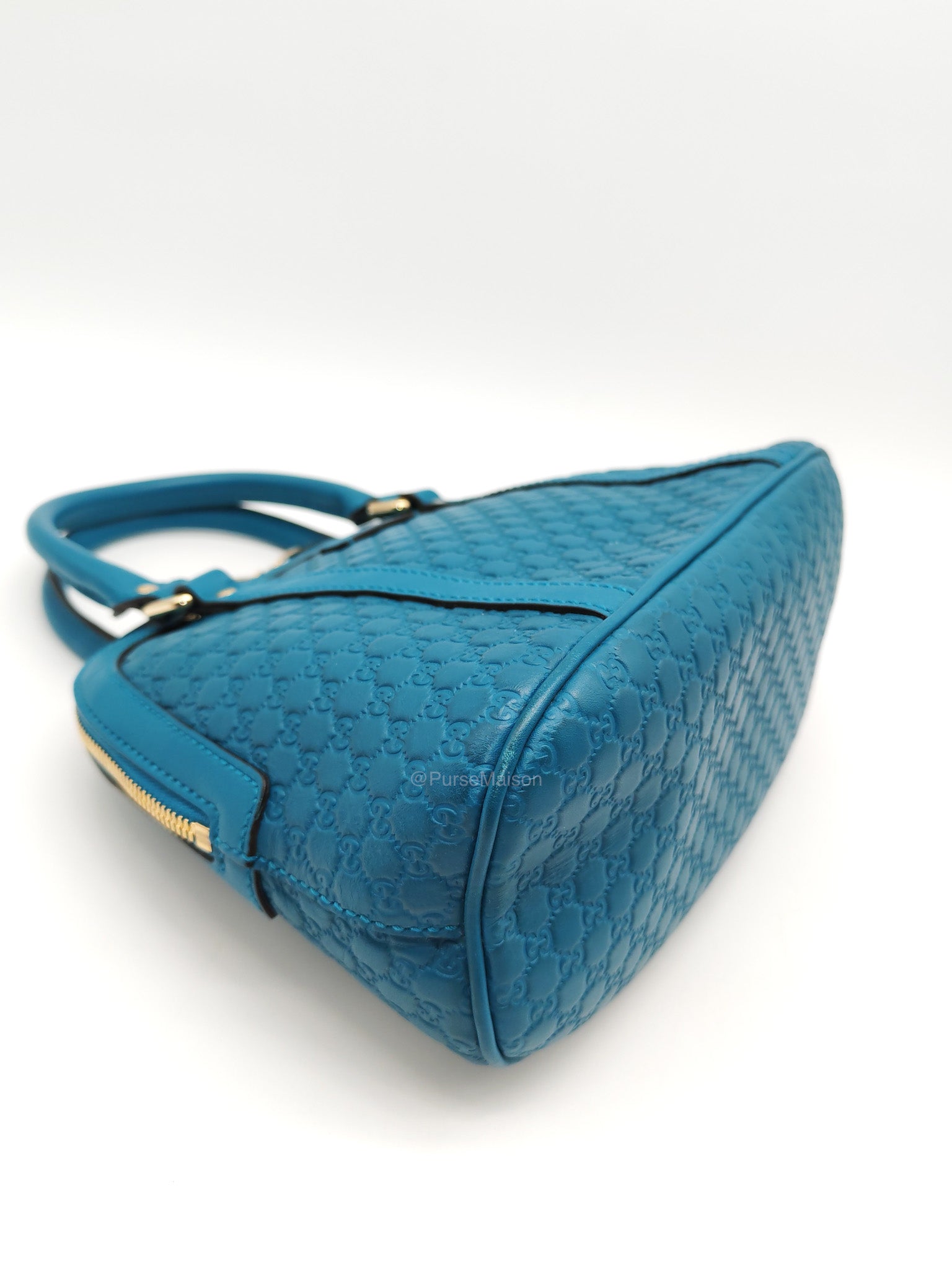 Gucci Mini Dome in Teal Microguccissima Leather Shoulder Bag | Purse Maison Luxury Bags Shop