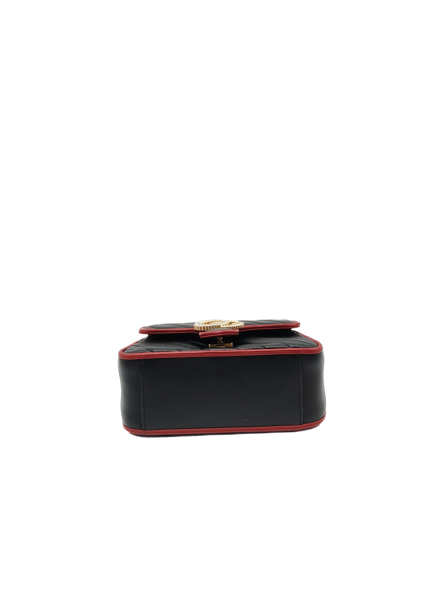 Gucci Mini Torchon Top Handle Shoulder Bag in Black GG Marmont Matelasse Calfskin Leather | Purse Maison Luxury Bags Shop