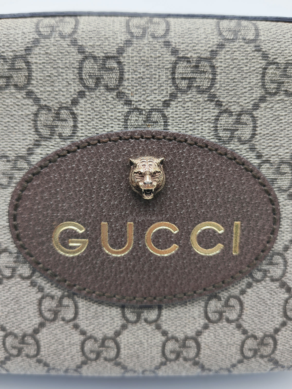 Gucci New Vintage Camera Bag in Brown Coated Monogram Pattern GG Supreme Canvas | Purse Maison Luxury Bags Shop