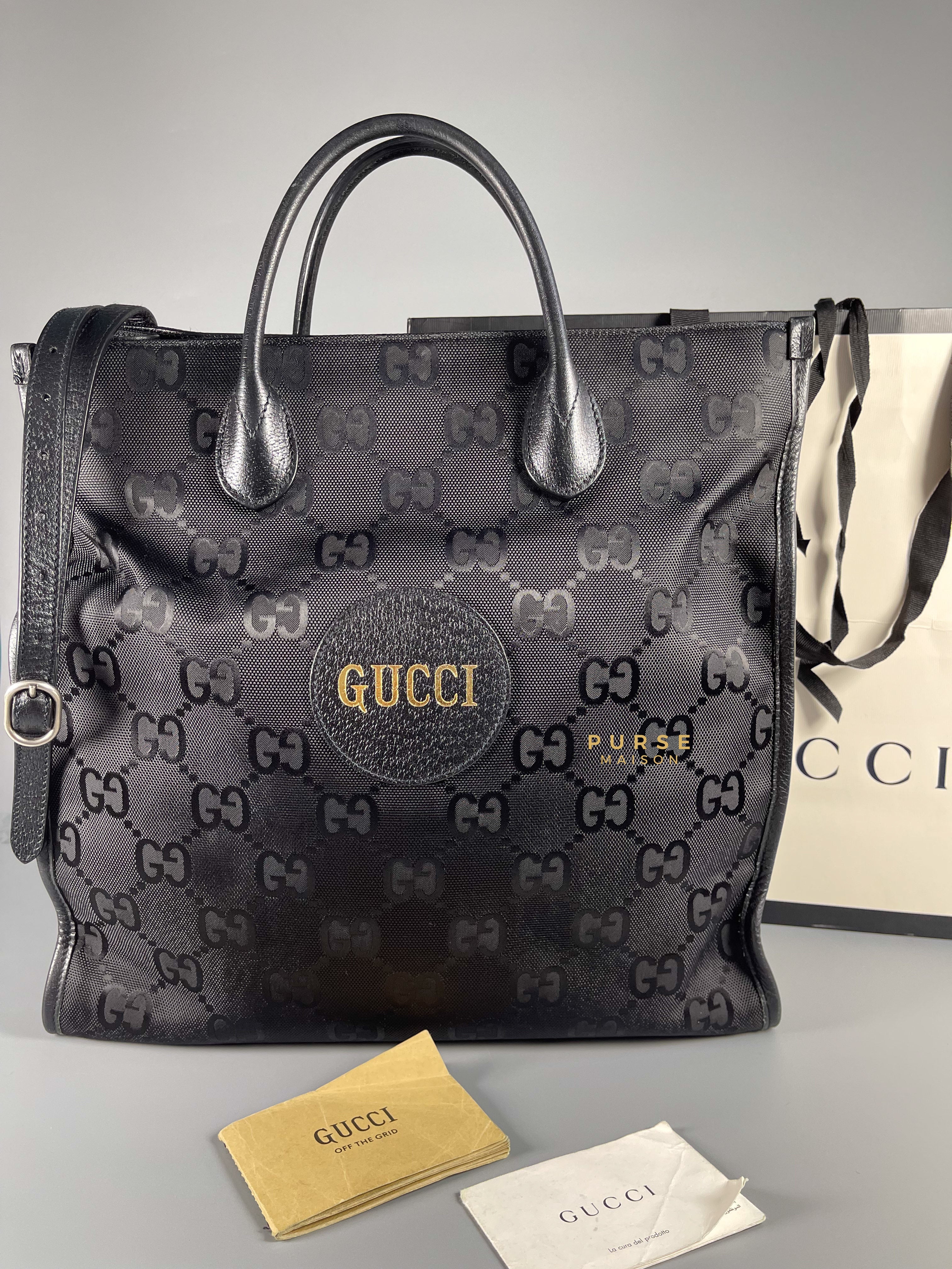 Gucci off best sale the grid tote