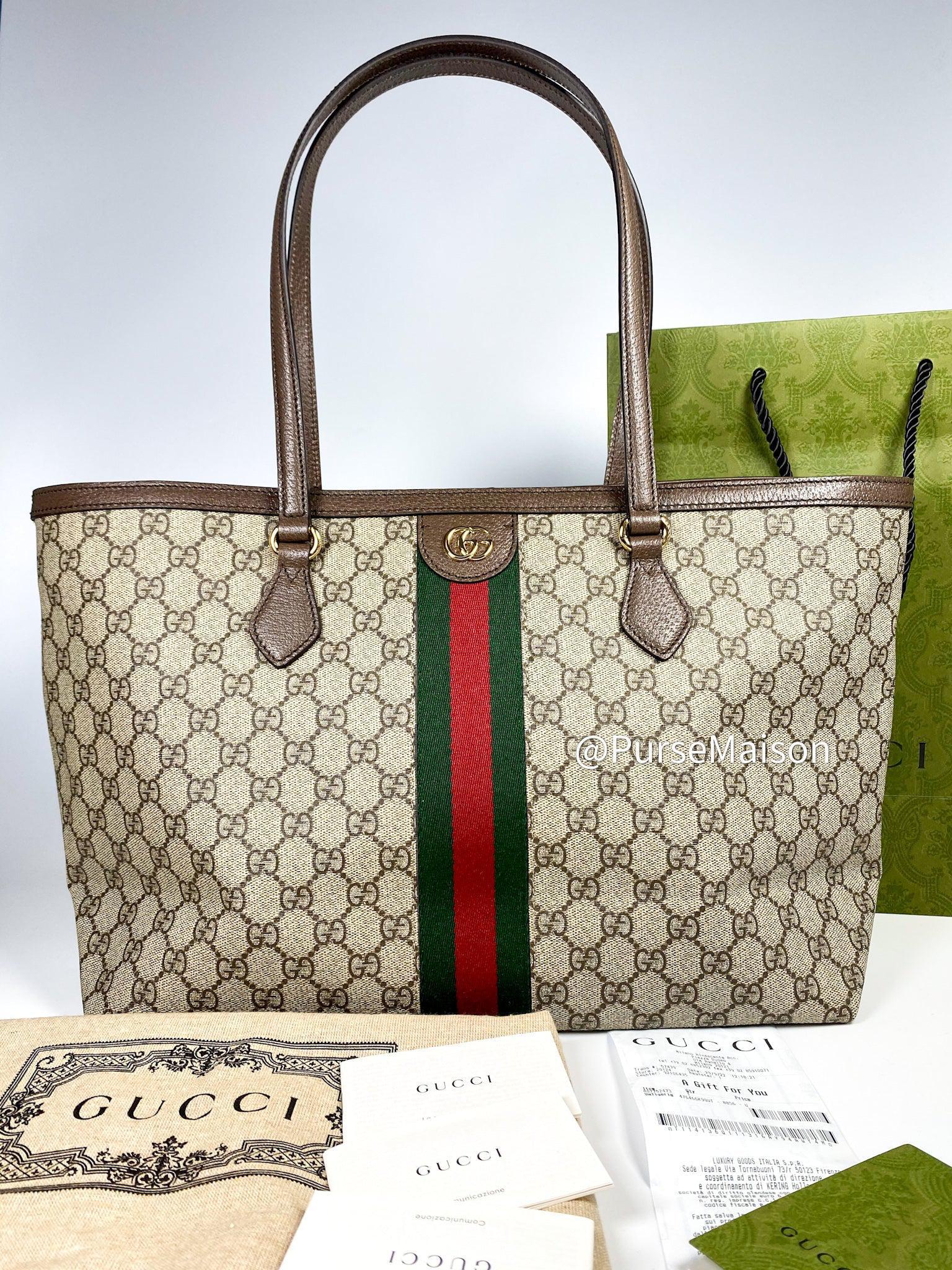 Gucci Ophidia Medium GG Top Handle Bag In Beige And Ebony - Praise To Heaven