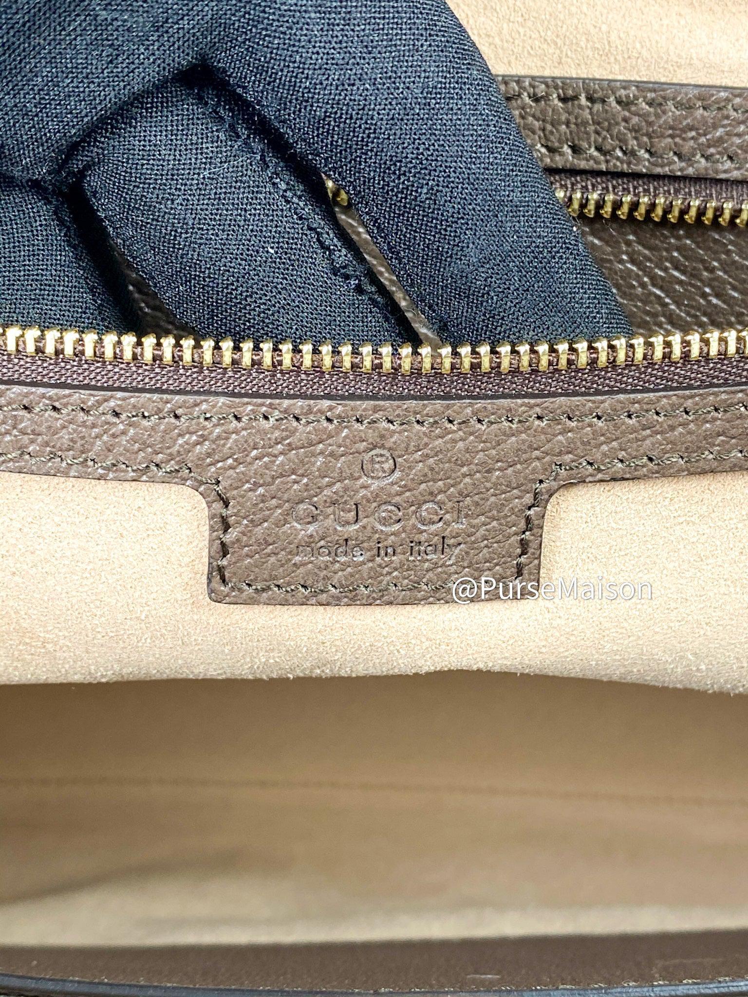 Gucci Ophidia GG Medium Tote Bag in Beige and Ebony
