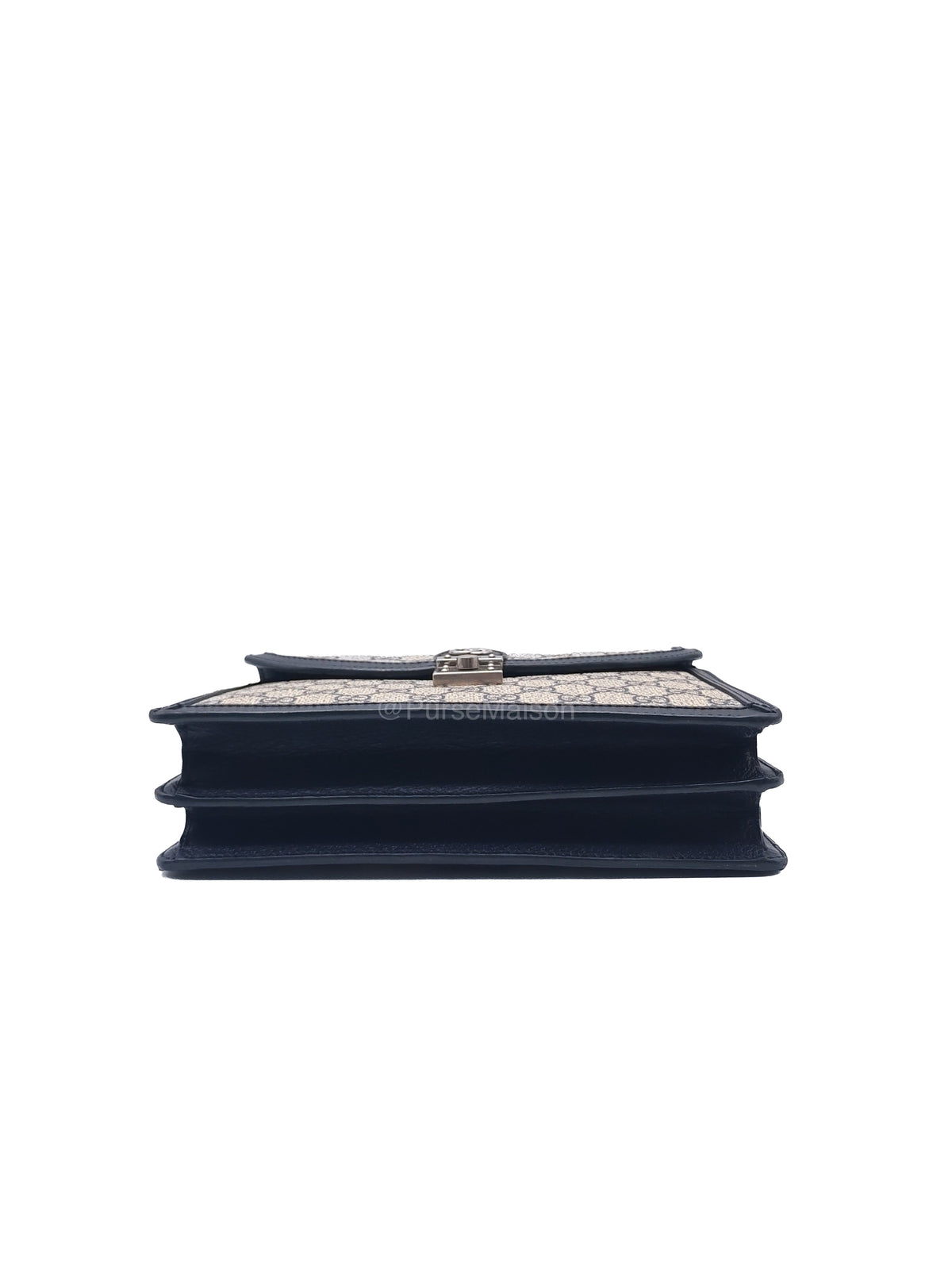 Gucci Ophidia GG Web Canvas and Navy Leather Trim Small Top Handle Bag | Purse Maison Luxury Bags Shop