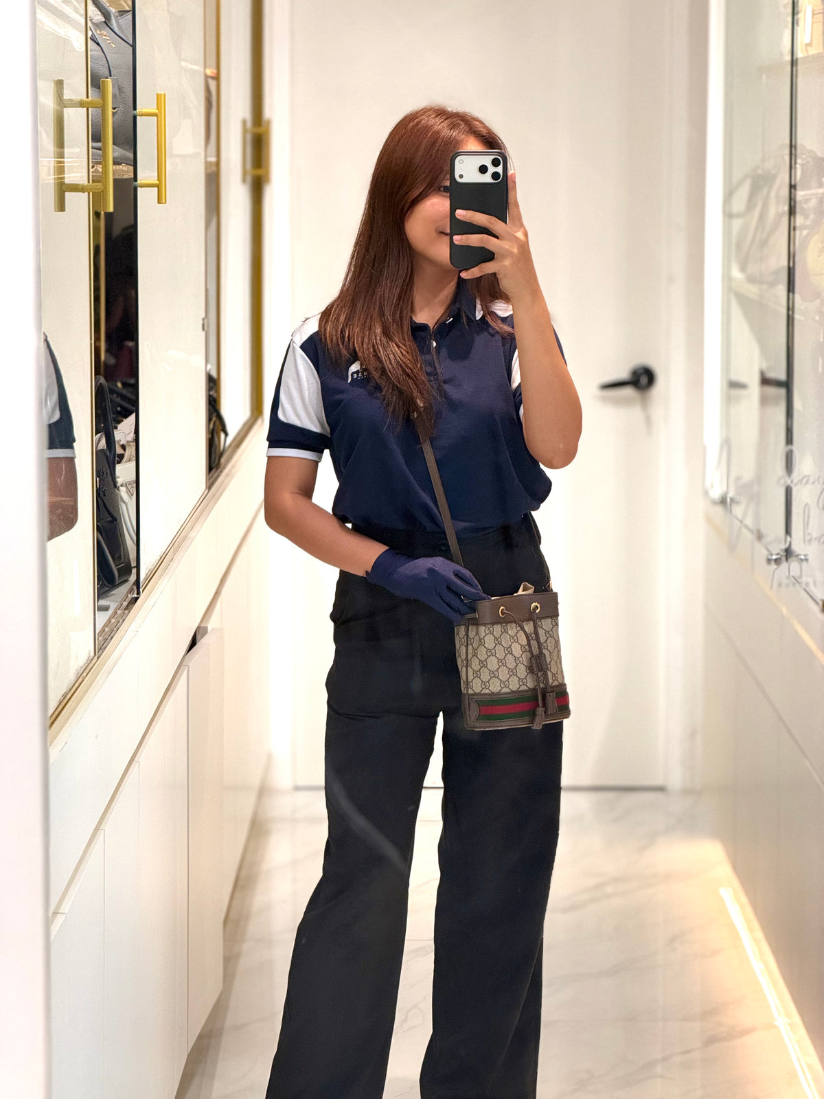 Gucci Ophidia Mini Bucket Bag in GG Supreme Monogram Canvas and Gold Hardware | Purse Maison Luxury Bags Shop