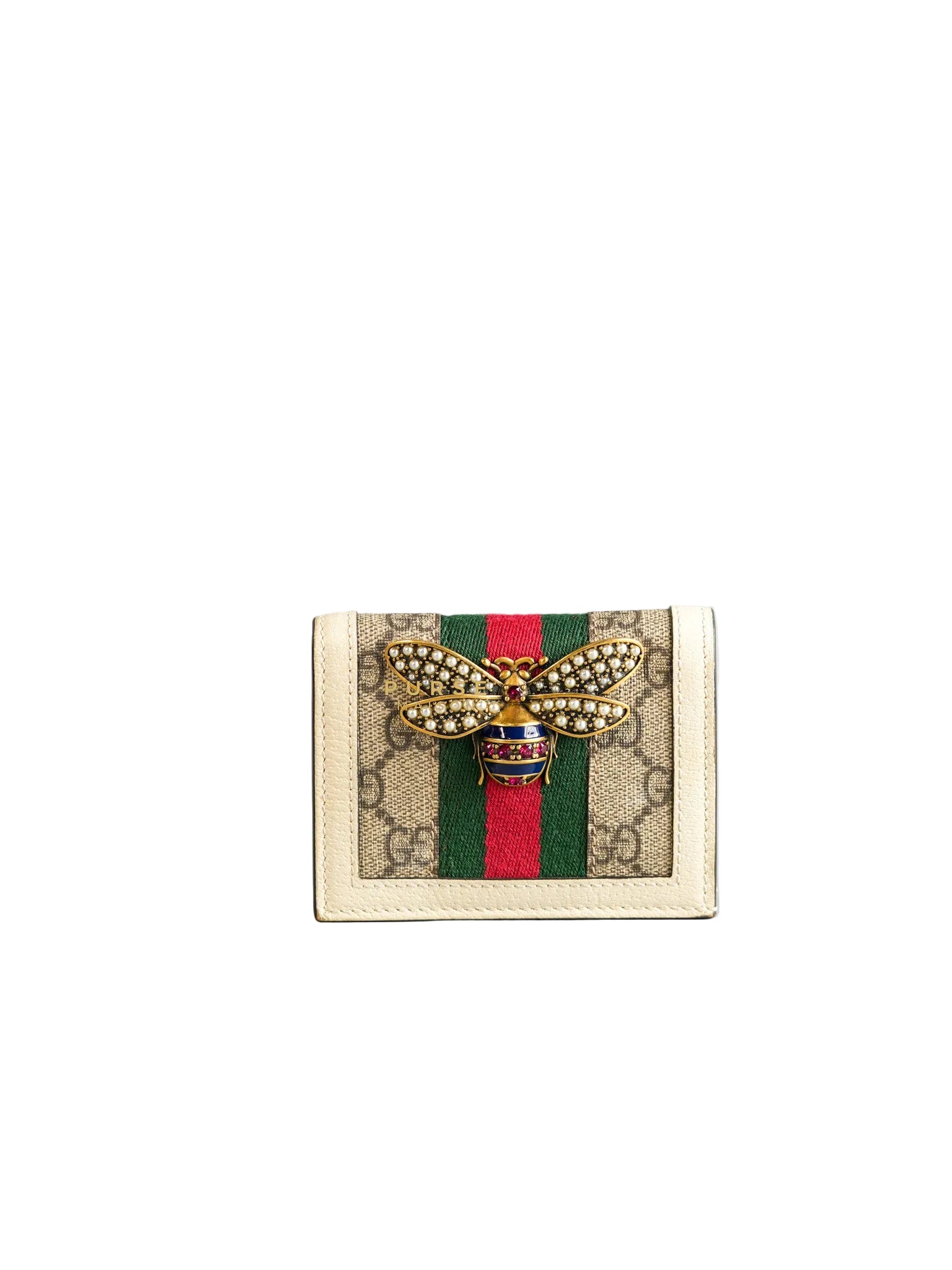 Queen Margaret Monogram Web Canvas Wallet | Purse Maison Luxury Bags Shop